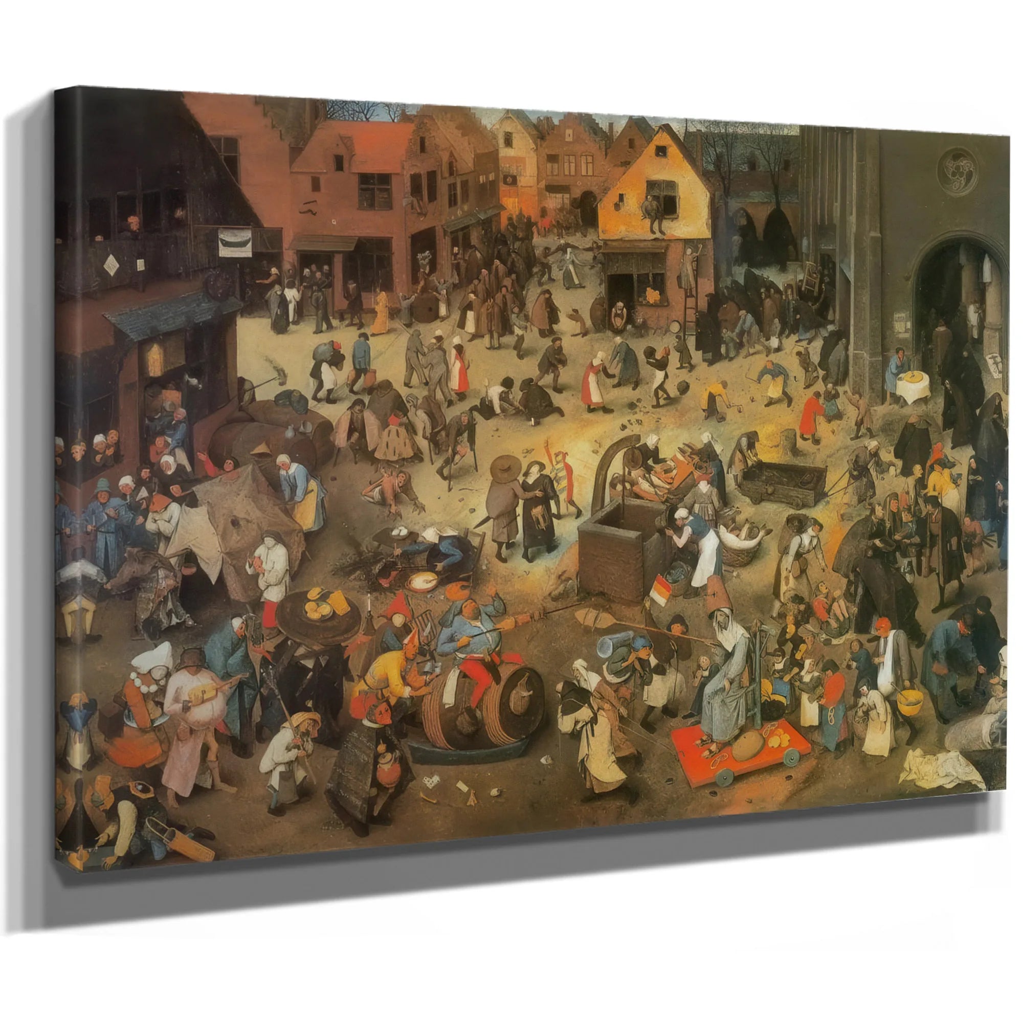 The Fight Between Carnival And Lent 1559 By Pieter Bruegel Fine Art Print