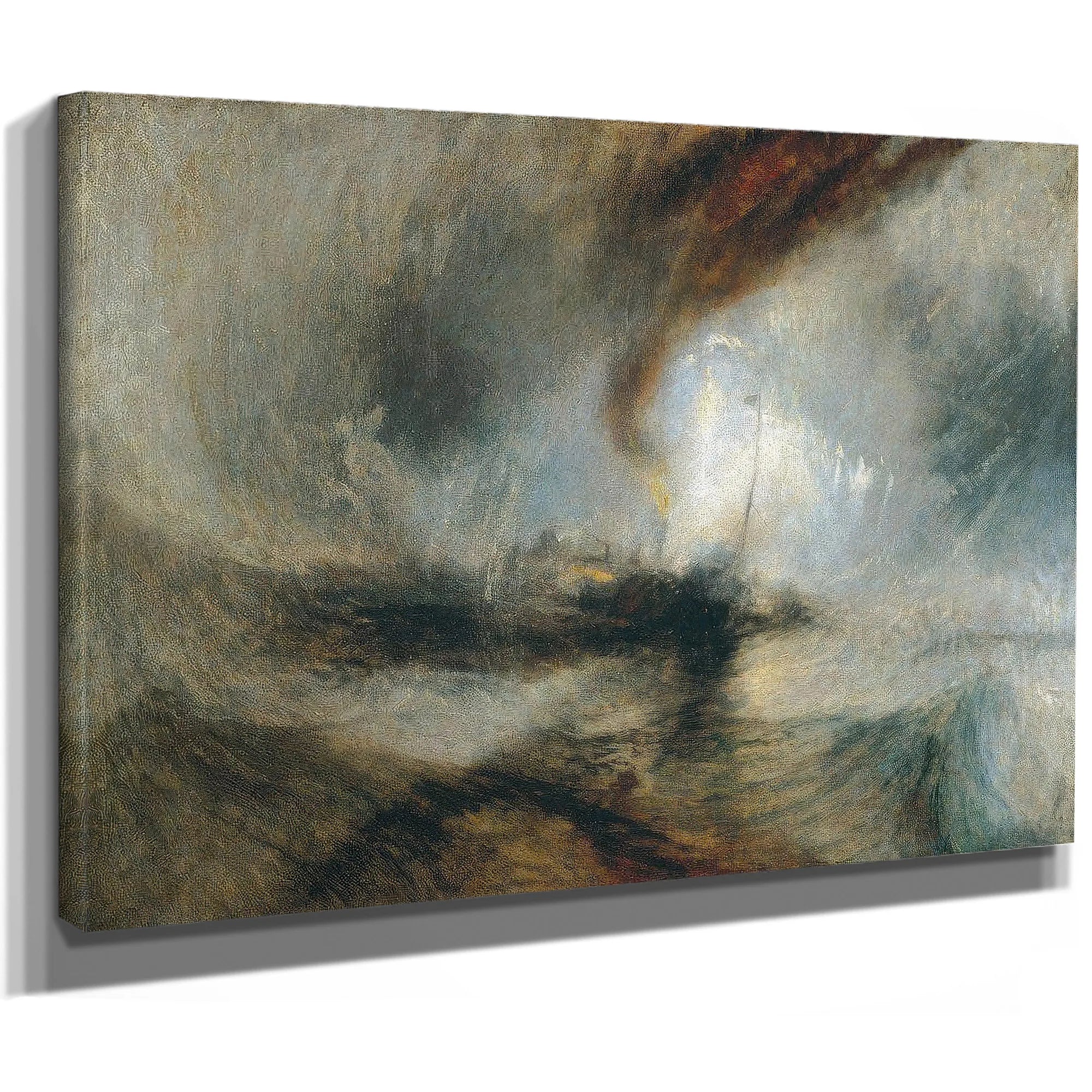 Snow Storm Steam Boat Off A Harbour 1039 S Mouth 1842 By Joseph Mallord William Turner Fine Art Print