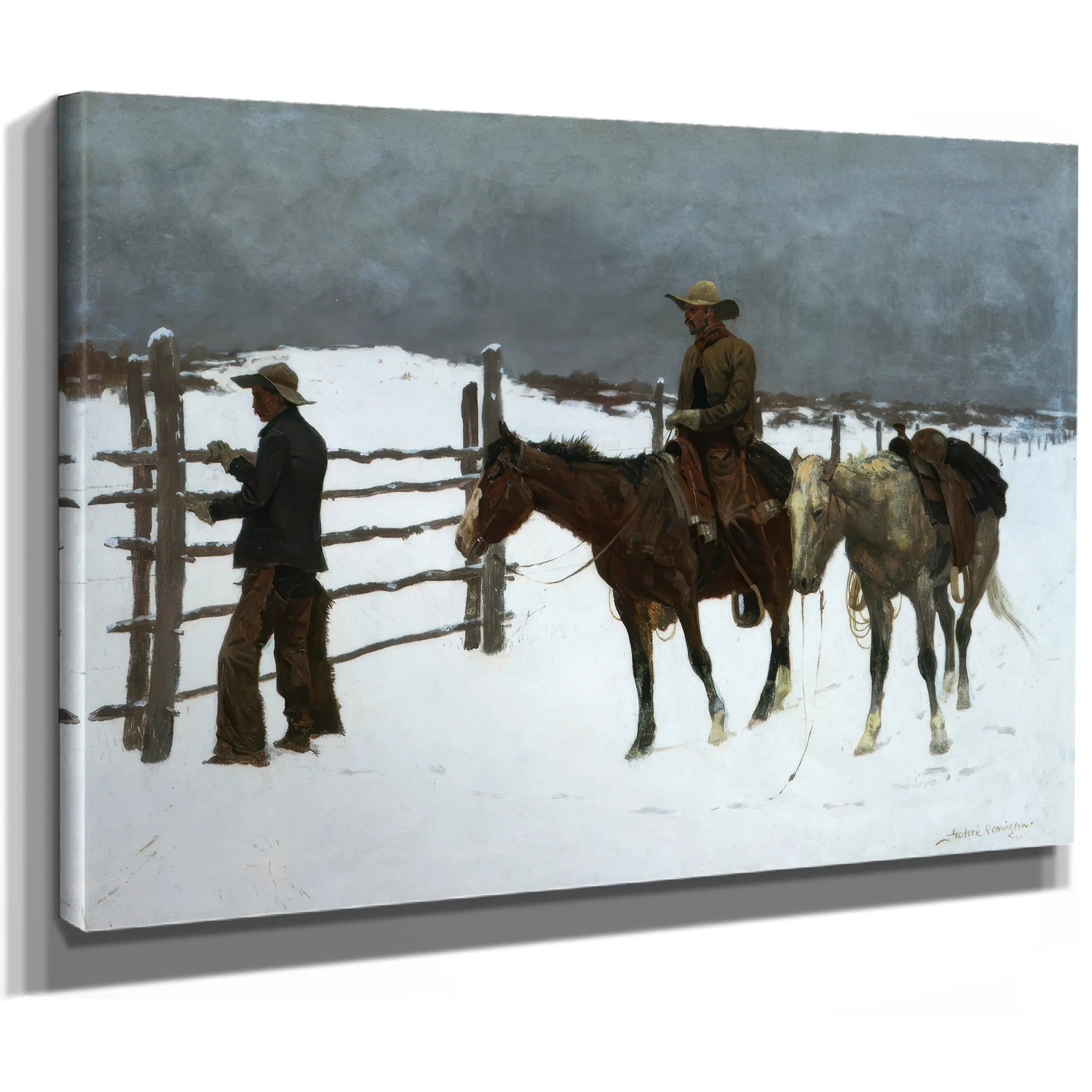 Fall Of The Cowboy  by Frederic Remington