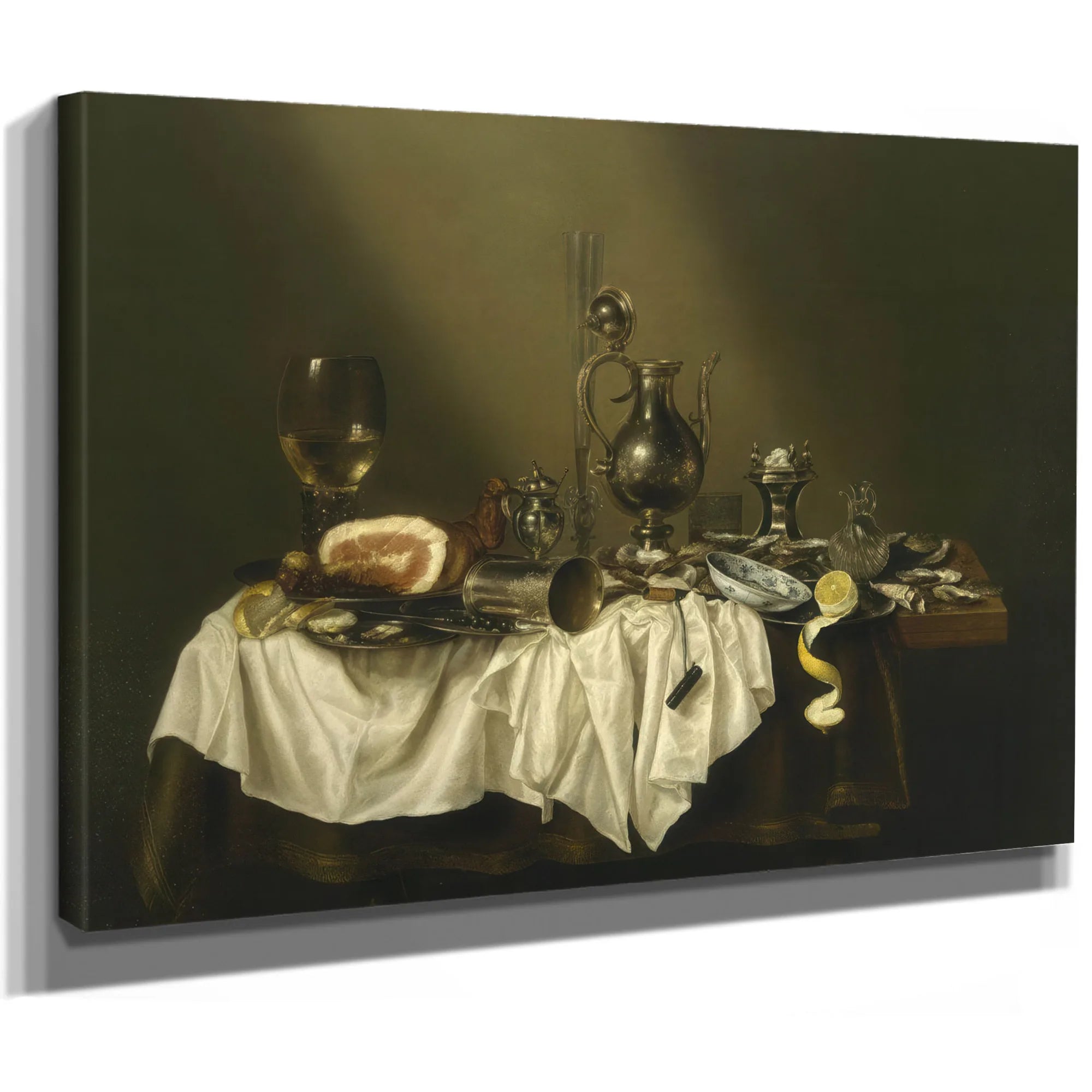 Banquet Piece With Ham By Willem Claesz Heda Fine Art Print