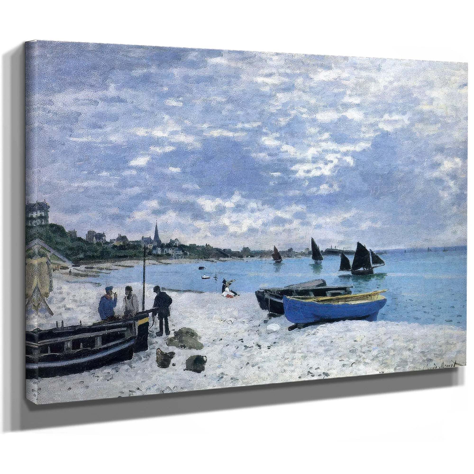 The Beach At Sainte Adresse 1867 By Claude Monet Fine Art Print