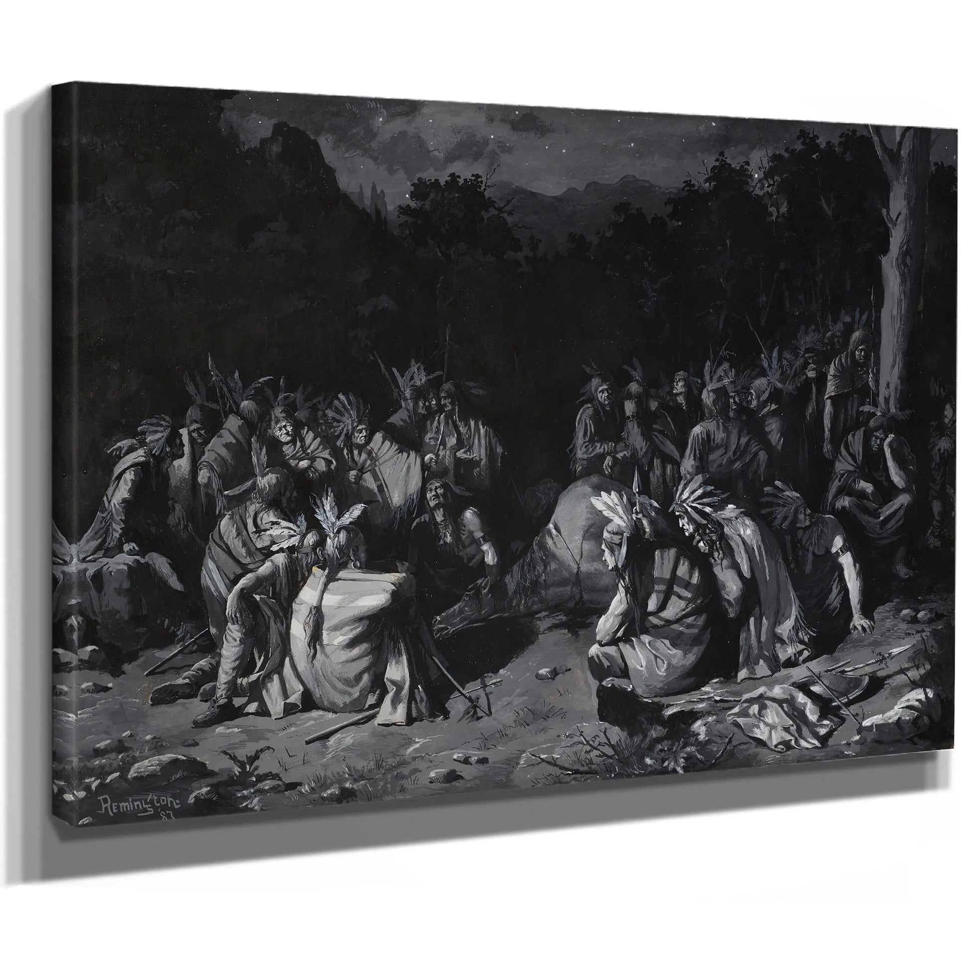Indian Gathering by Frederic Remington
