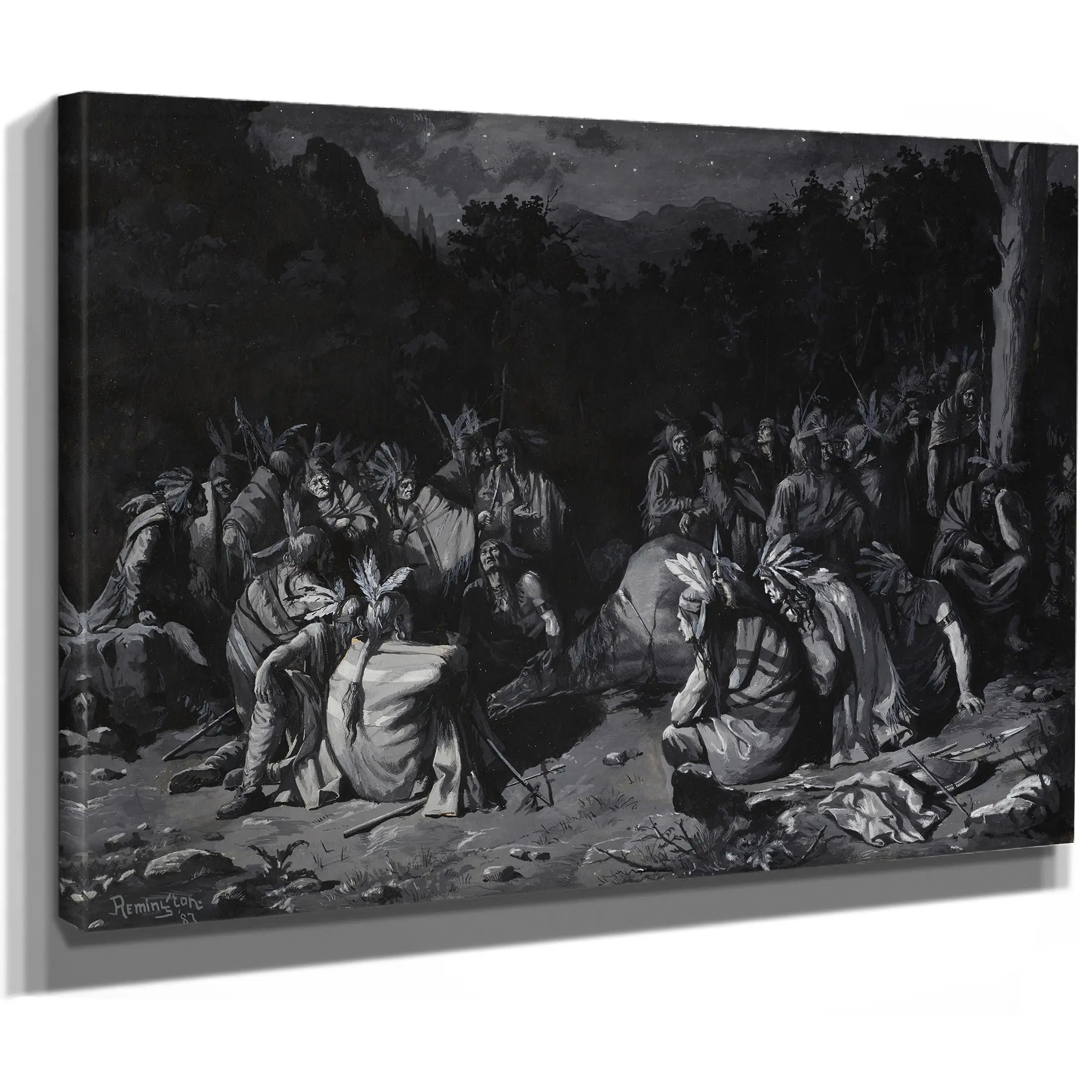 Indian Gathering by Frederic Remington