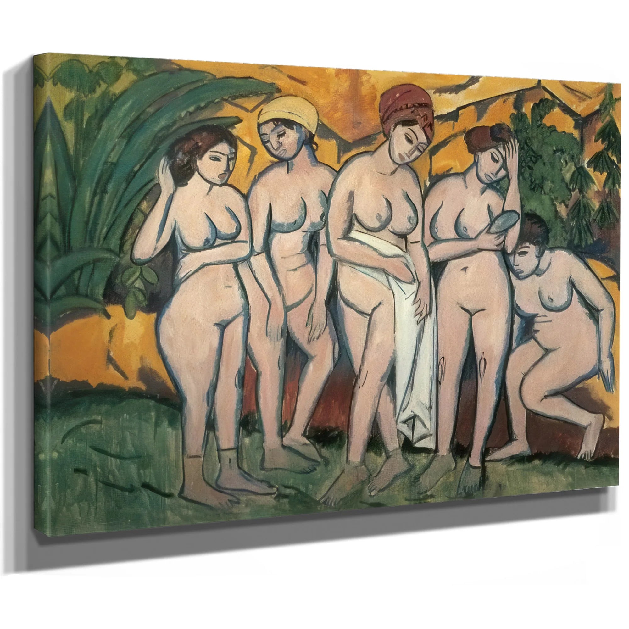 Women Bathing By Ernst Ludwig Kirchner Fine Art Print