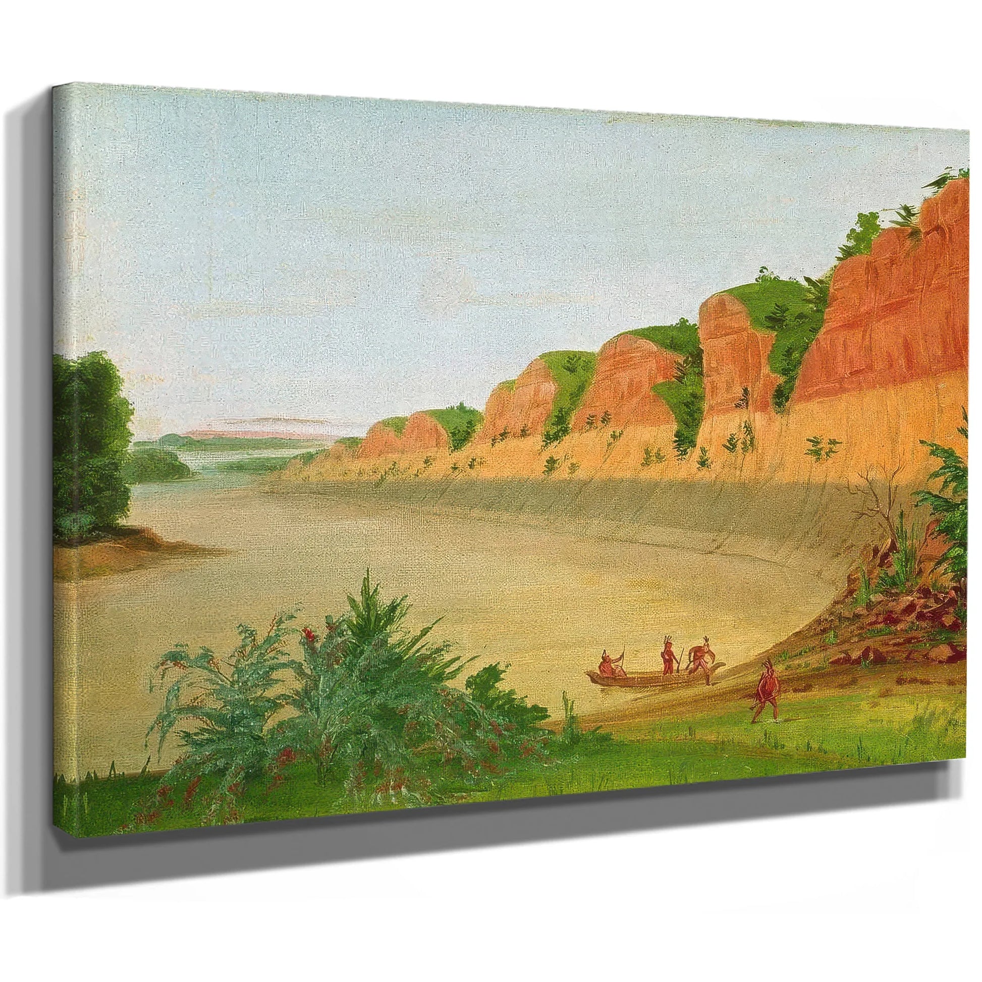 South Side Of Buffalo Island, Showing Buffalo Berries In The Foreground By George Catlin Fine Art Print