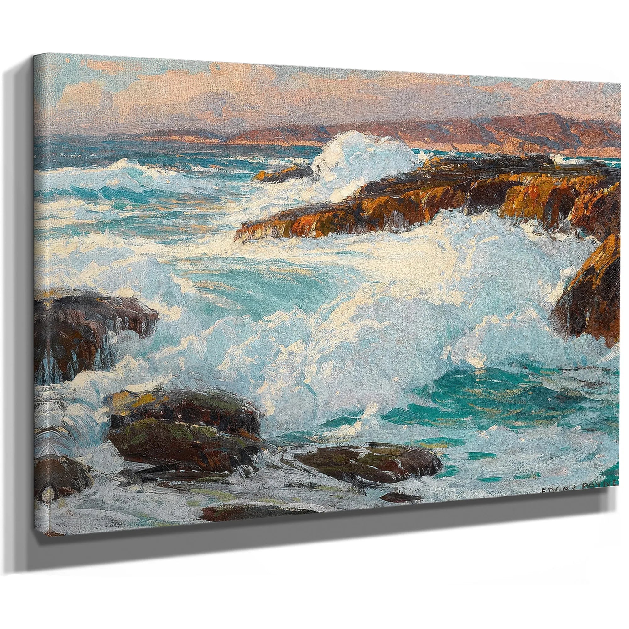 High Surf Along The Laguna Coast By Edgar Payne Fine Art Print