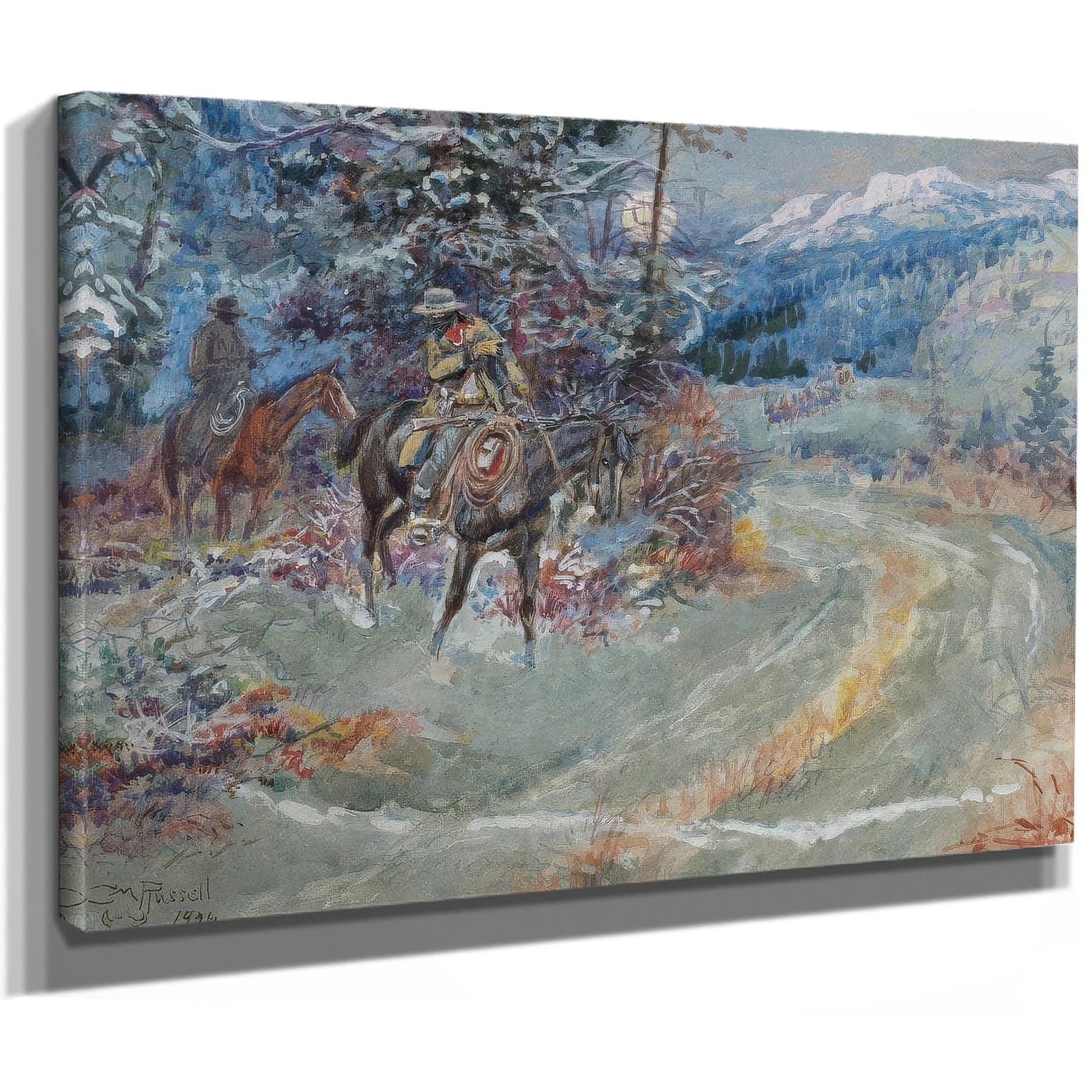An Unscheduled Stop By Charles Marion Russell Fine Art Print