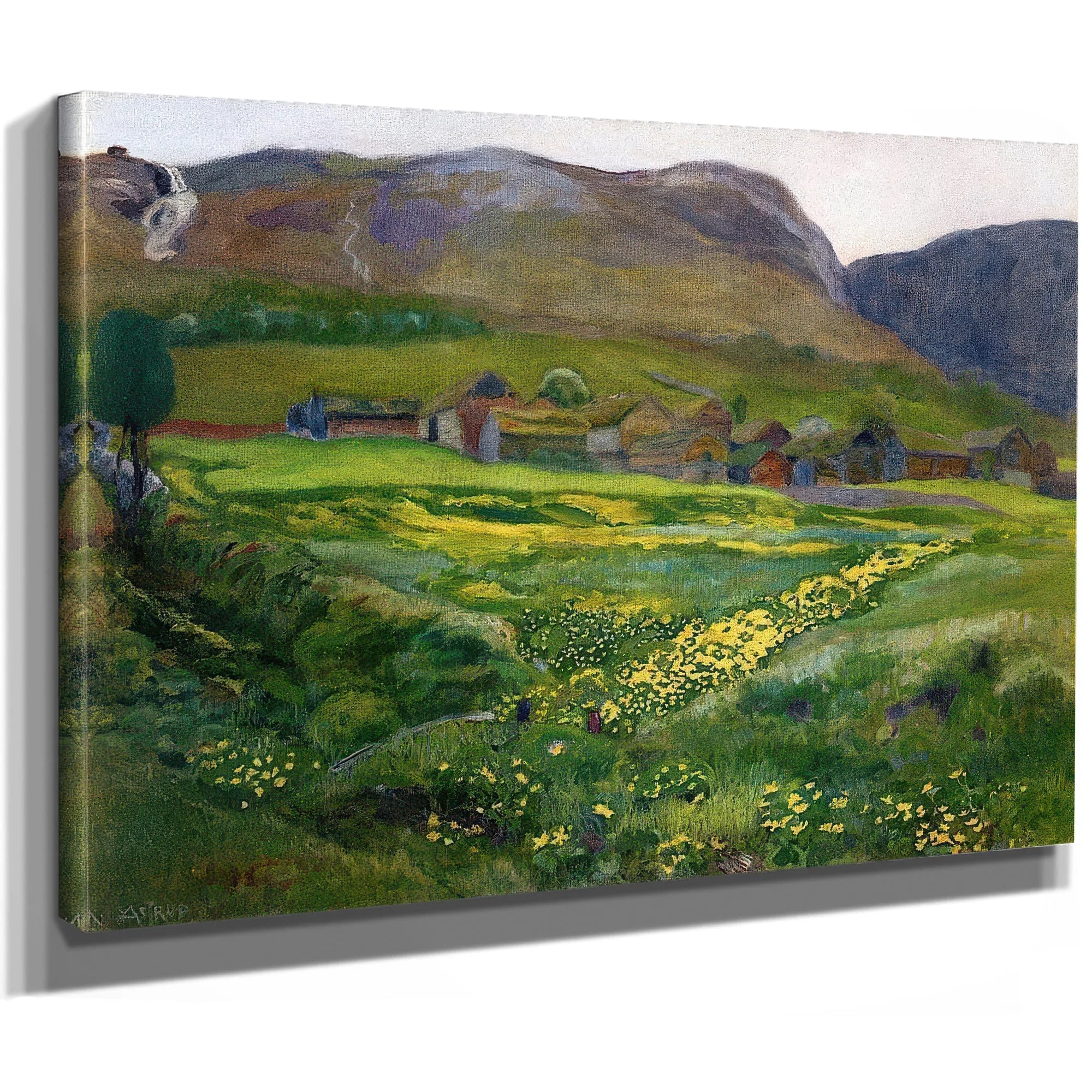A June Night And Marsh Marigolds By Nicolai Astrup Fine Art Print