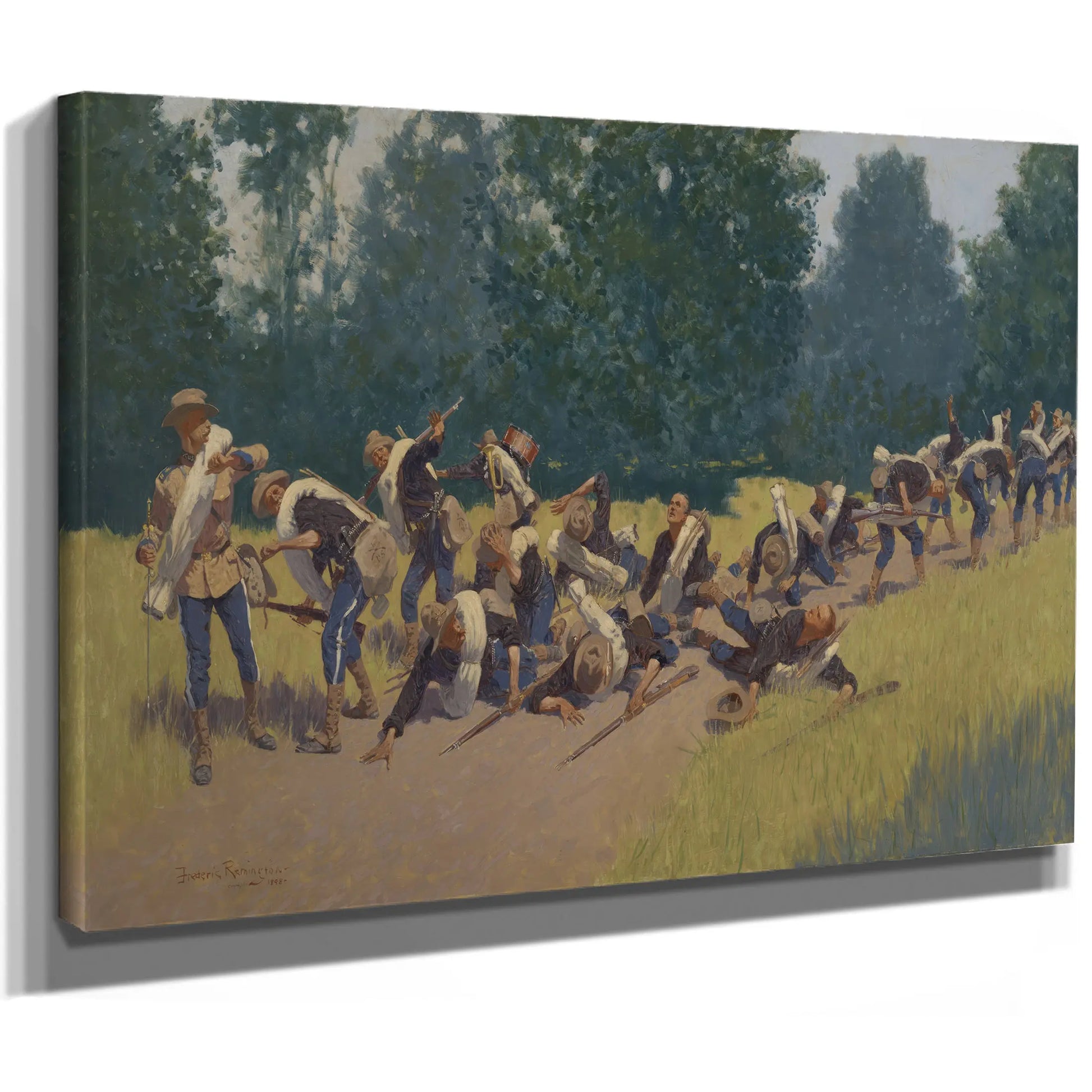 The Scream Of Shrapnel At San Juan Hill By Frederic Remington by Frederic Remington