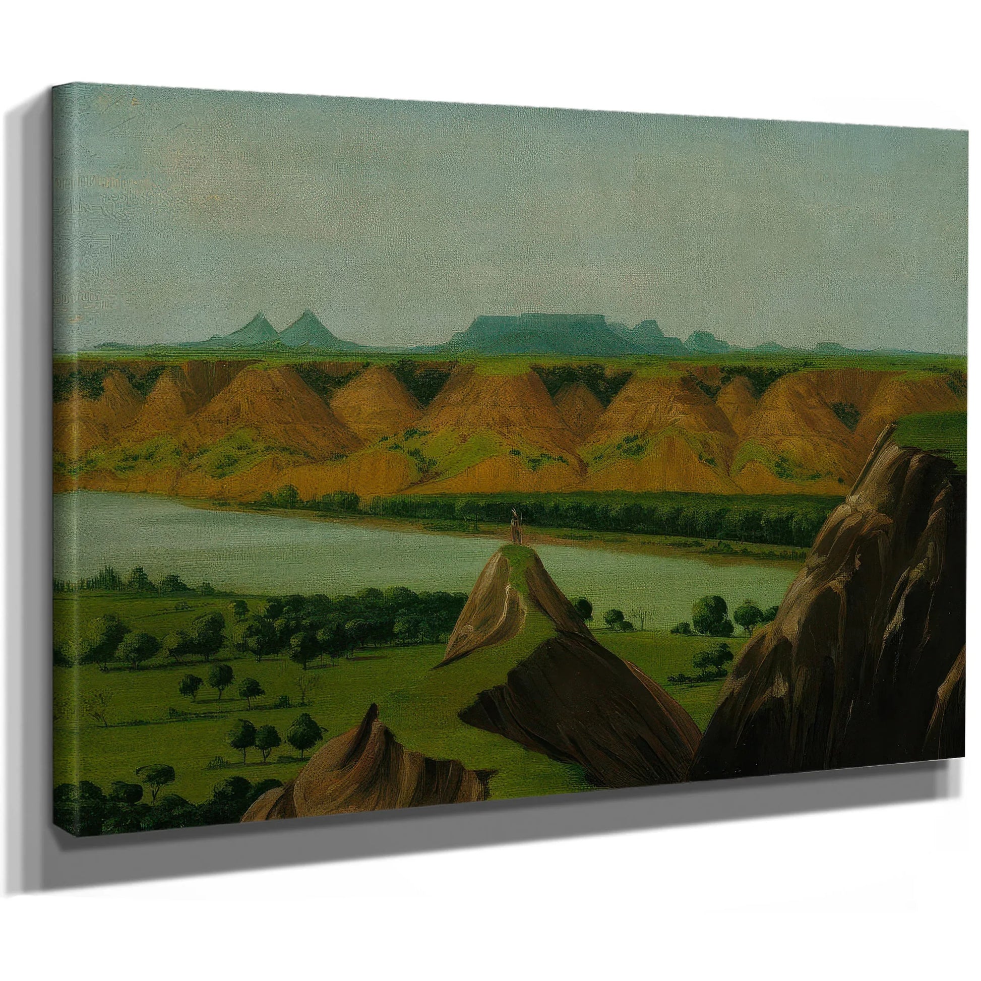 Big Bend On The Upper Missouri, 1900 Miles Above St. Louis By George Catlin Fine Art Print