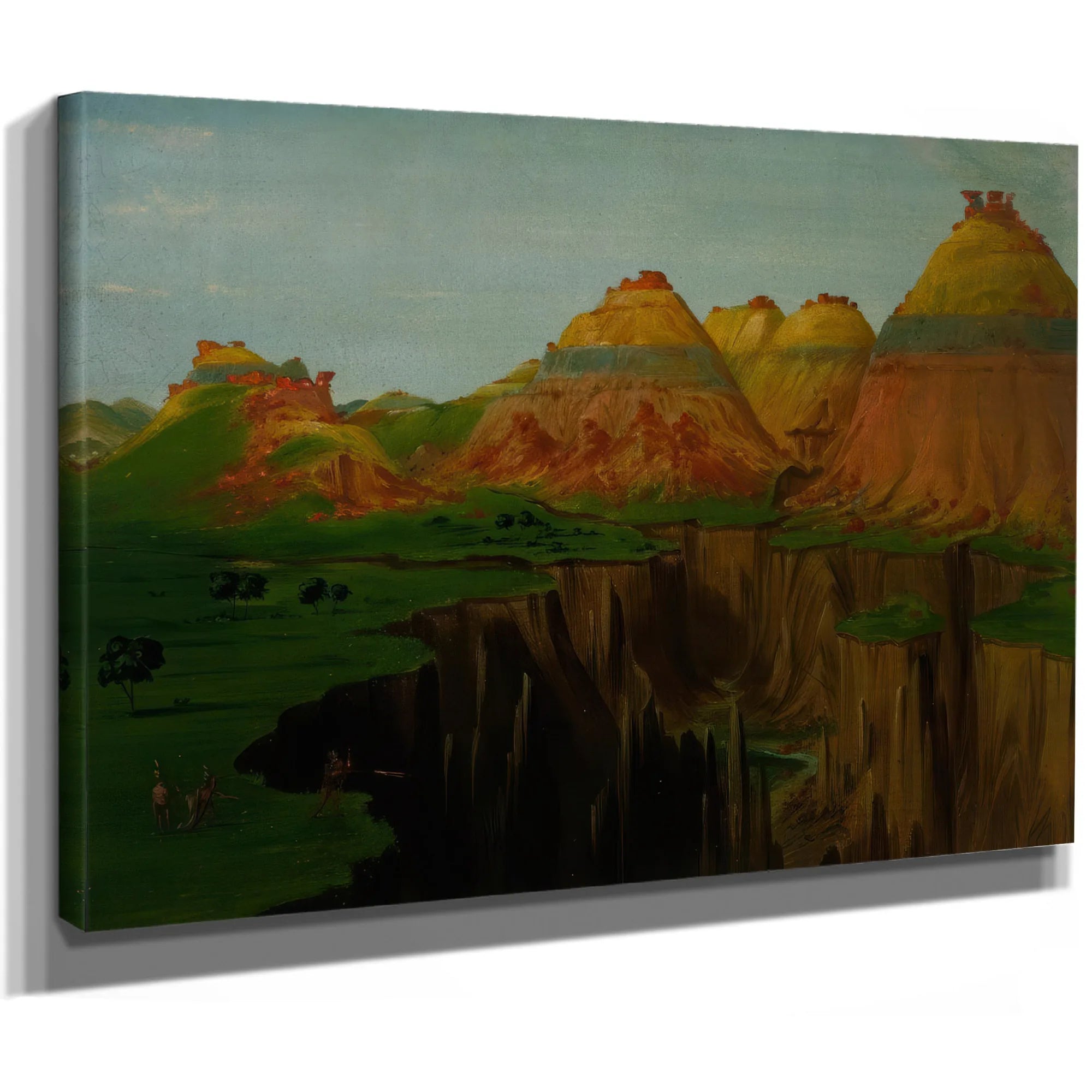Brick Kilns, Clay Bluffs 1900 Miles Above St. Louis By George Catlin Fine Art Print