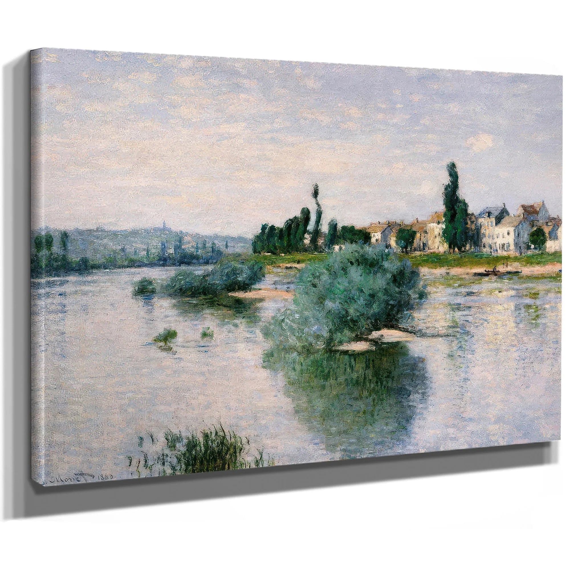The Seine At Lavacourt By Claude Monet Fine Art Print