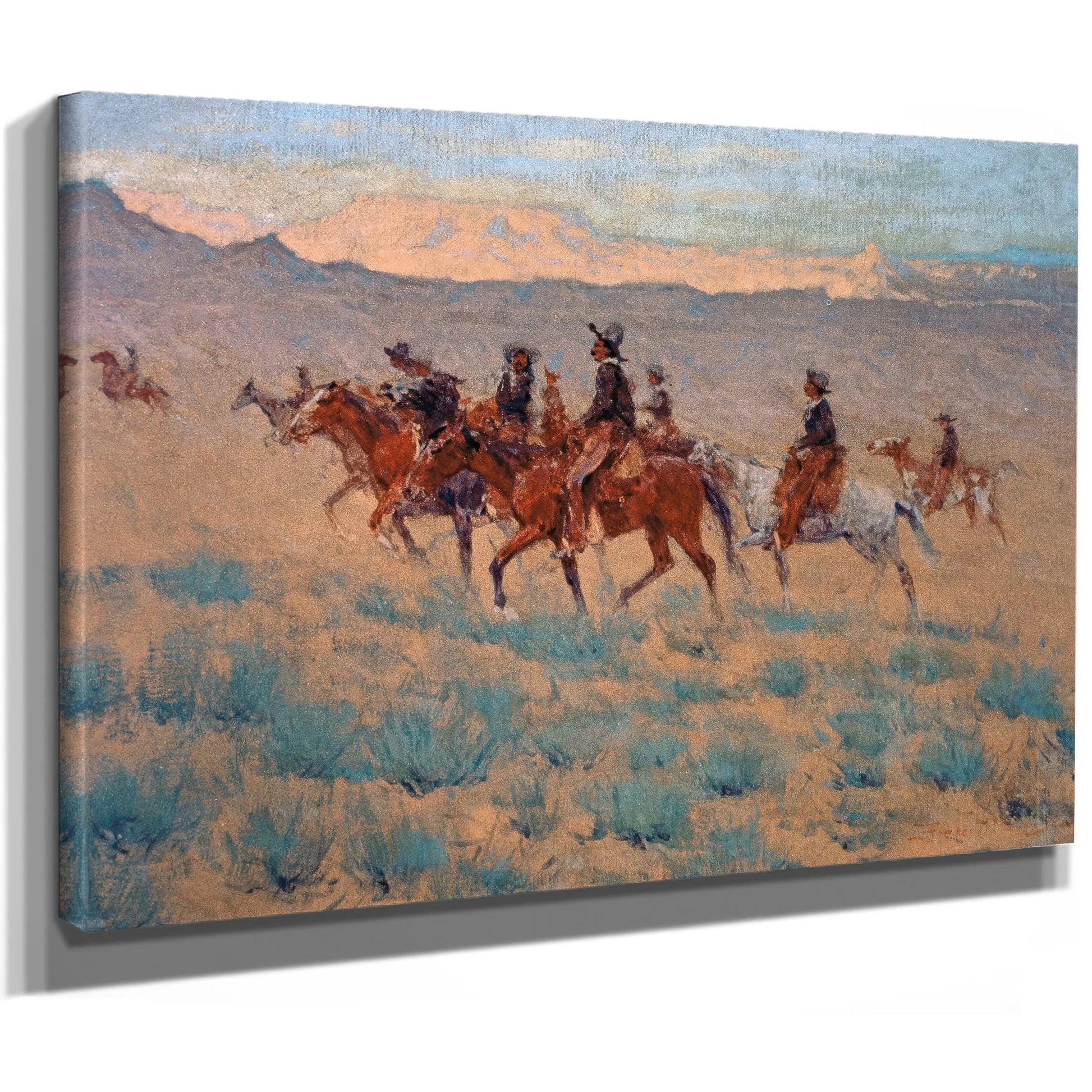 The Cowpunchers Watercolor On Paper by Frederic Remington
