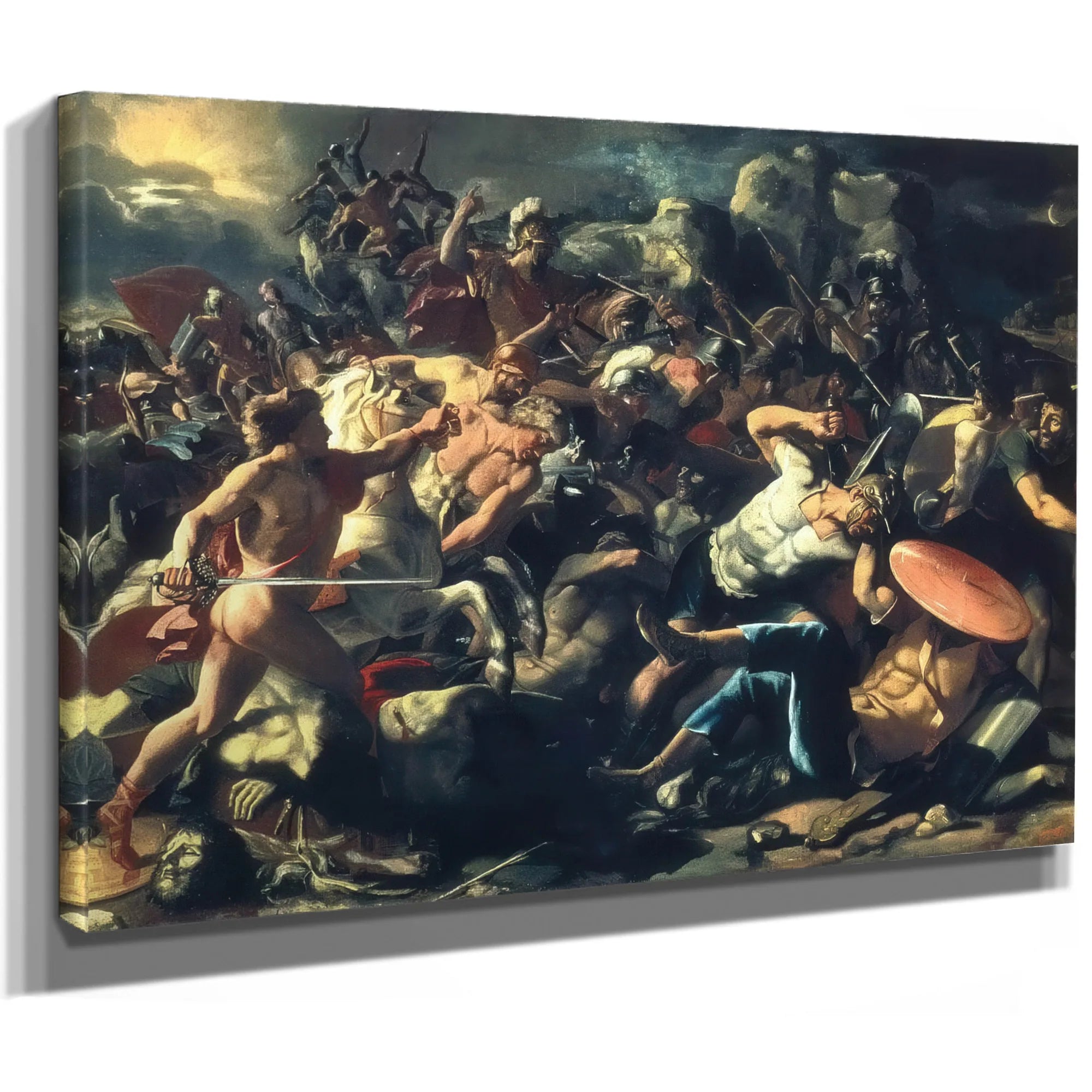 Joshuas Victory Over The Amorites By Nicholas Poussin Fine Art Print