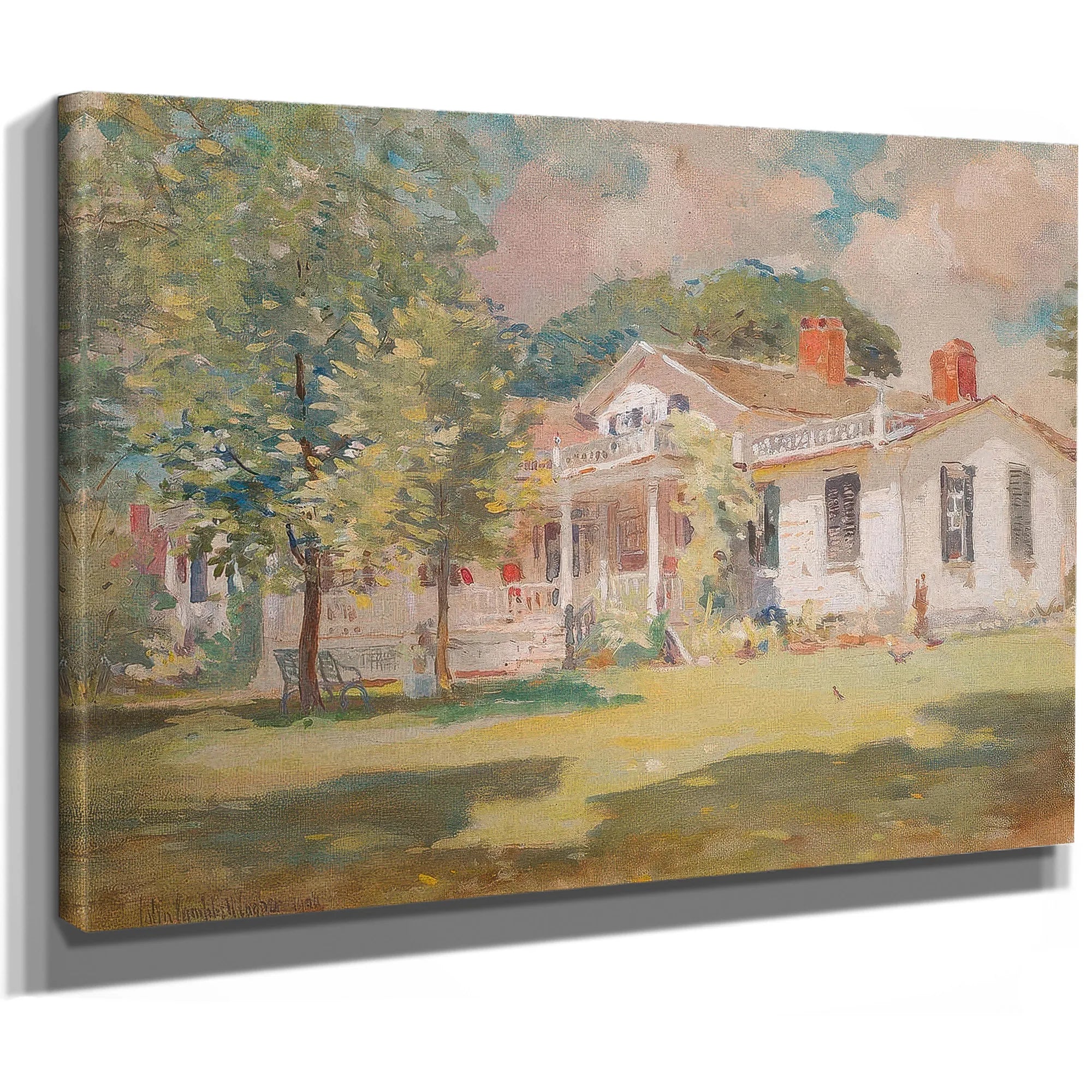 Our Summer Cottage (Fletcher Steele By Colin Campbell Cooper Fine Art Print