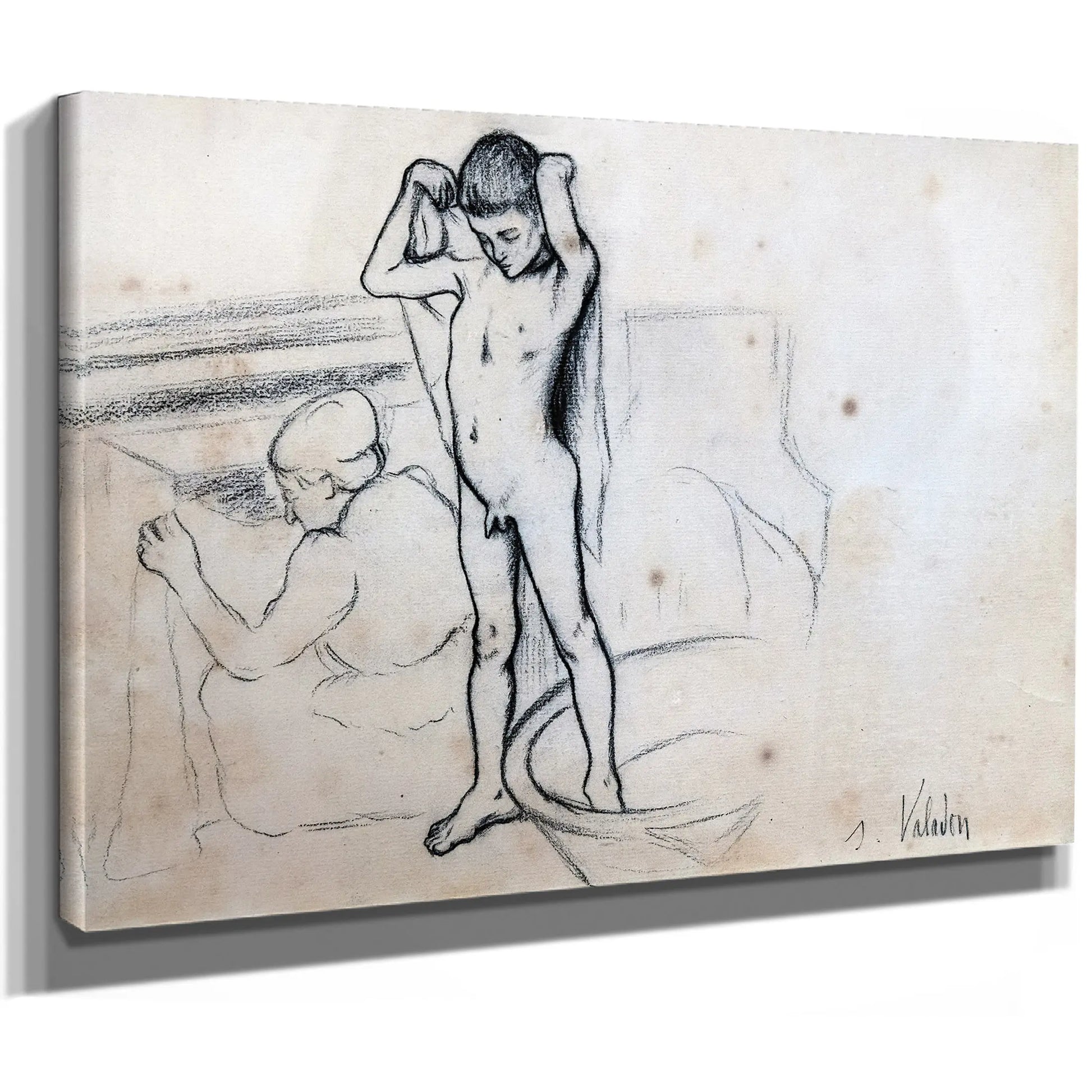 La Mere De Et Son Fils Maurice 1890 by Suzanne Valadon