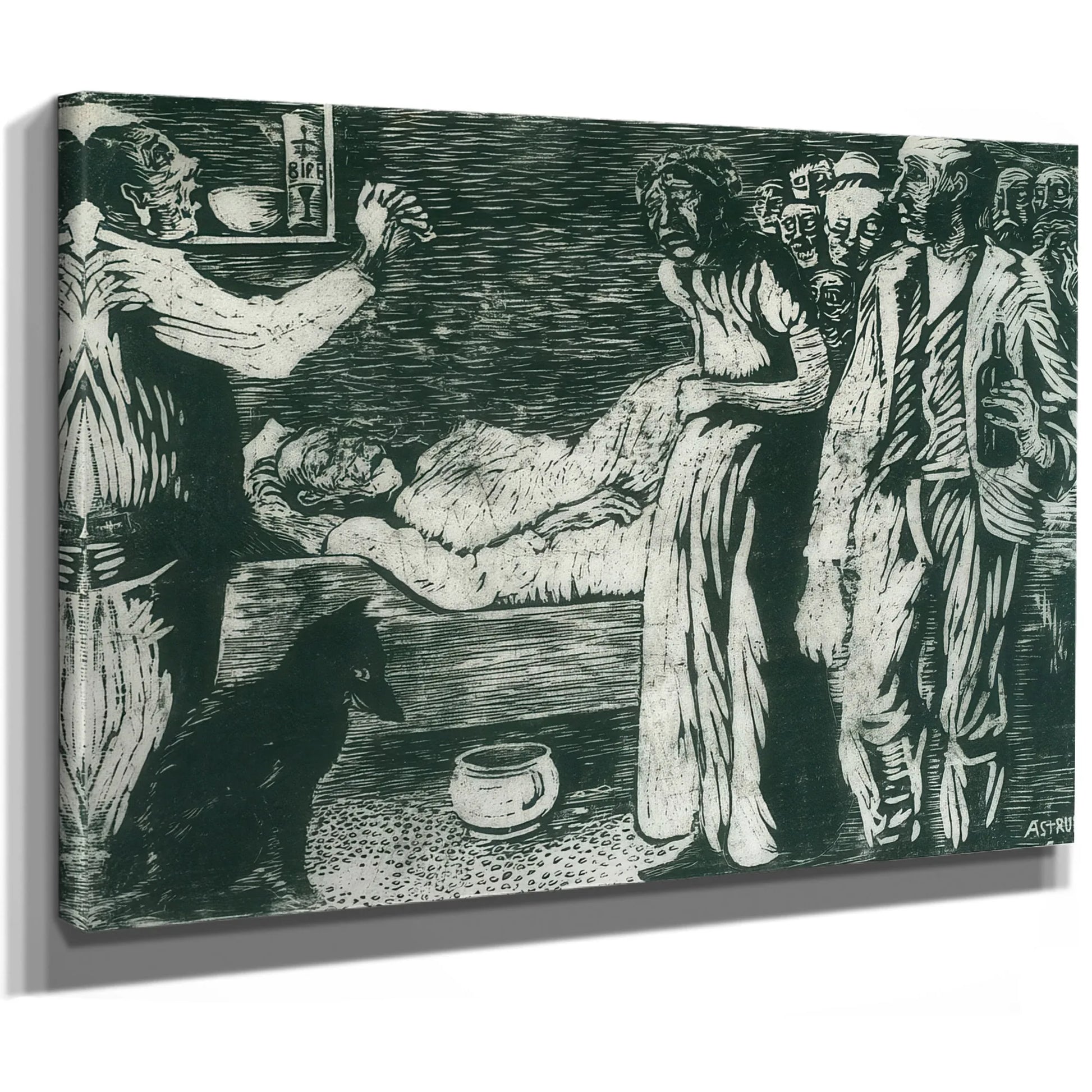 The Death Of The Village Thief By Nicolai Astrup Fine Art Print
