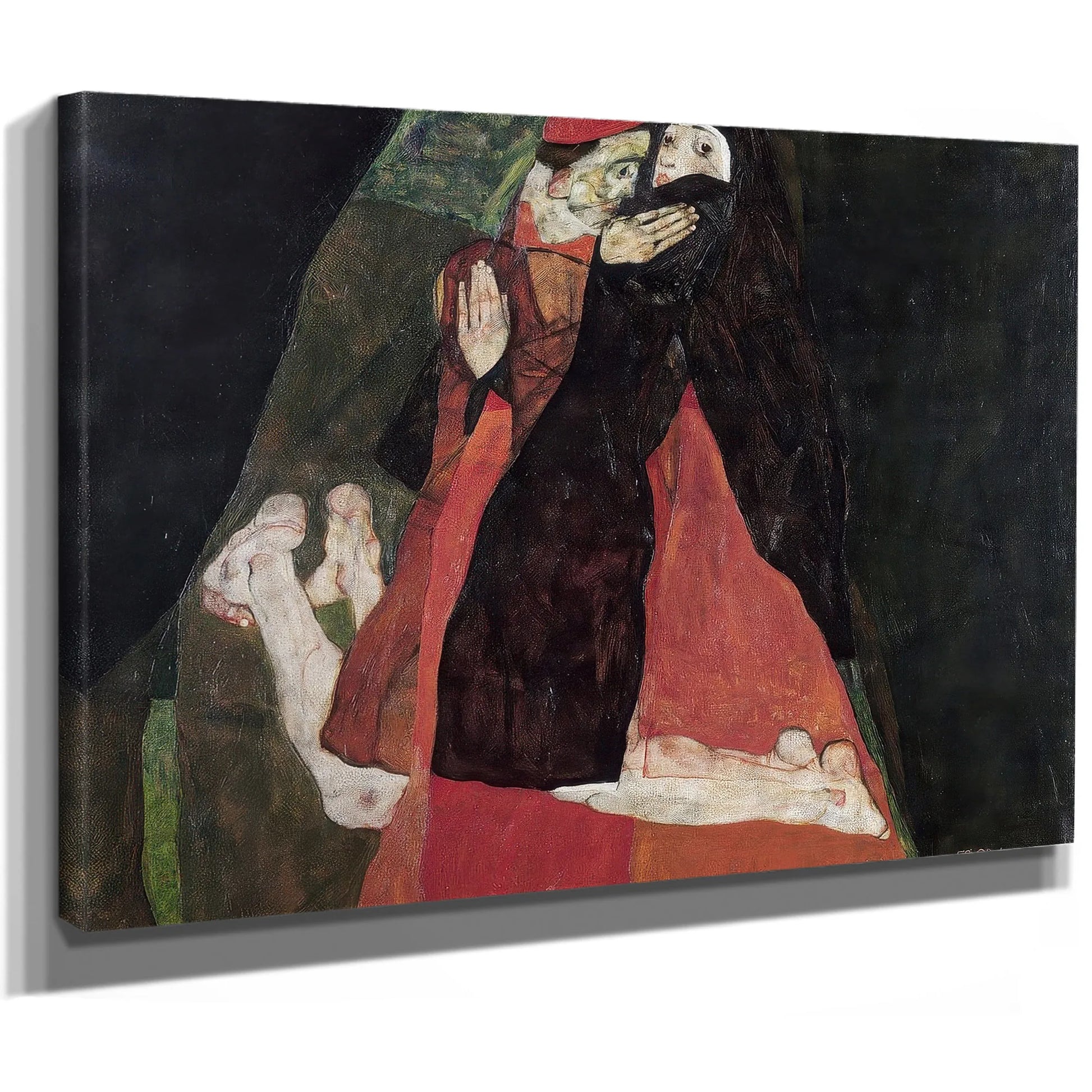 Cardinal And Nun (Tenderness) By Egon Schiele Fine Art Print
