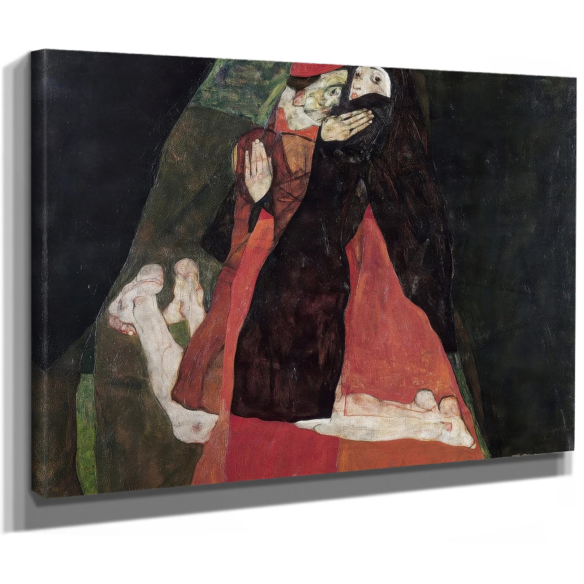 Cardinal And Nun (Tenderness) By Egon Schiele Fine Art Print