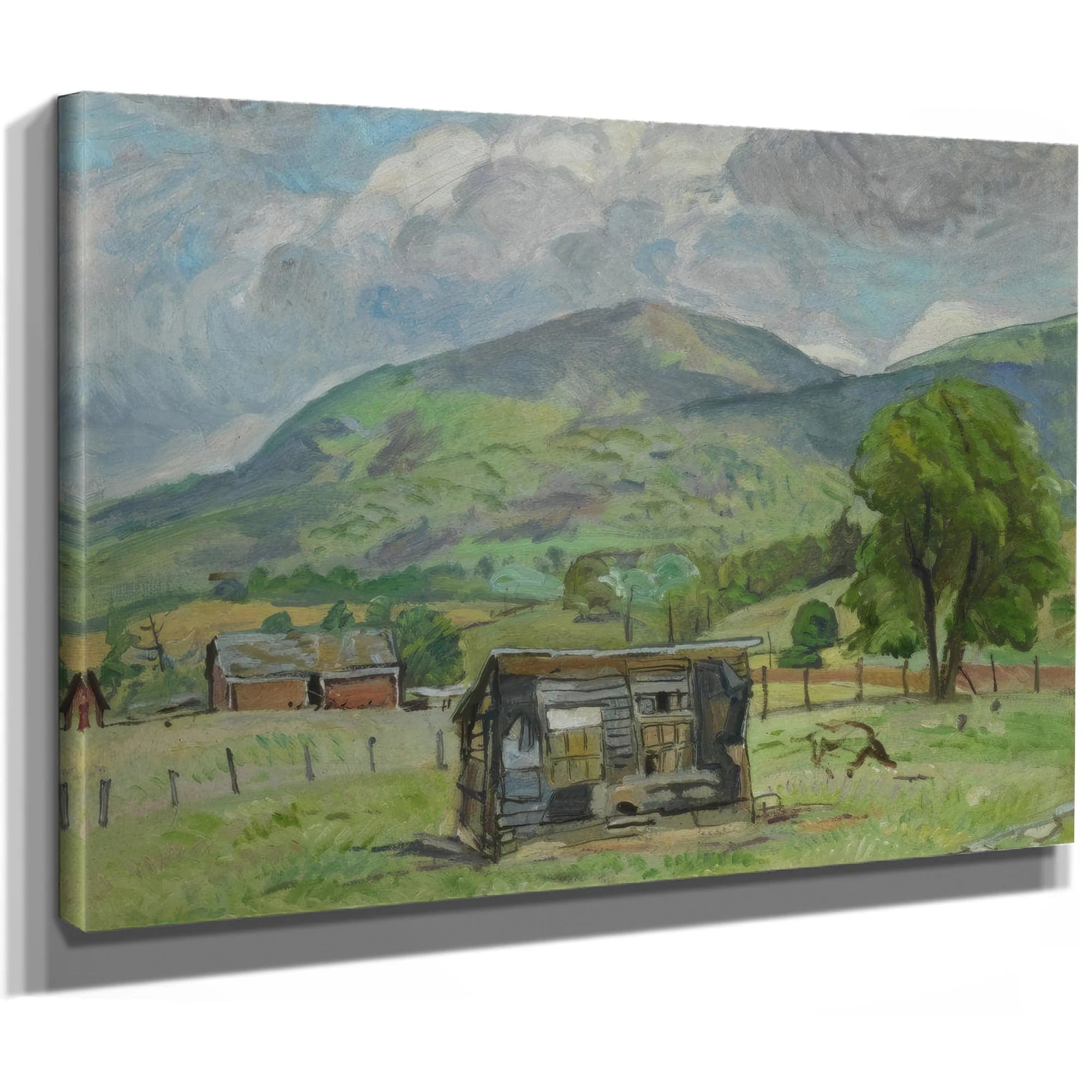 Shack Jump Mountain [Rockbridge Baths] By Pierre Daura Fine Art Print