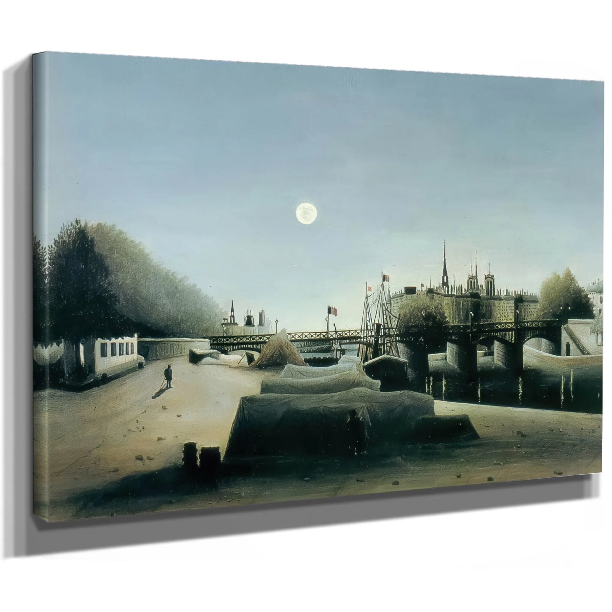View Of The Ile Saint Louis Seen From Port Saint Nicolas 1888 By Henri Rousseau Fine Art Print