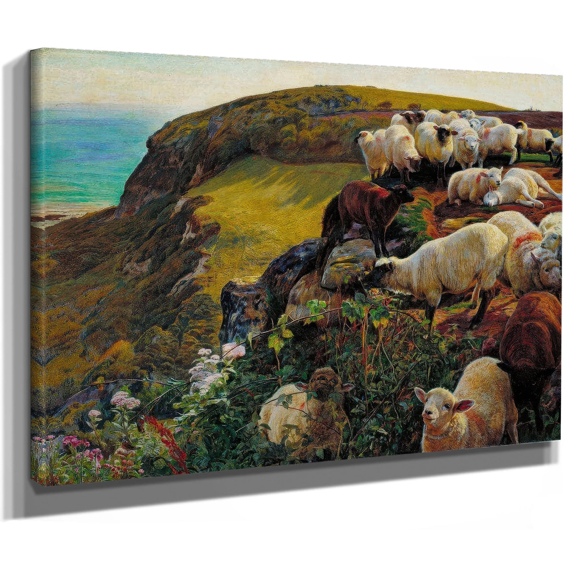 Our English Coasts 1852 Strayed Sheep 43 2X58 4Cm Tate Britain By William Holman Hunt Fine Art Print