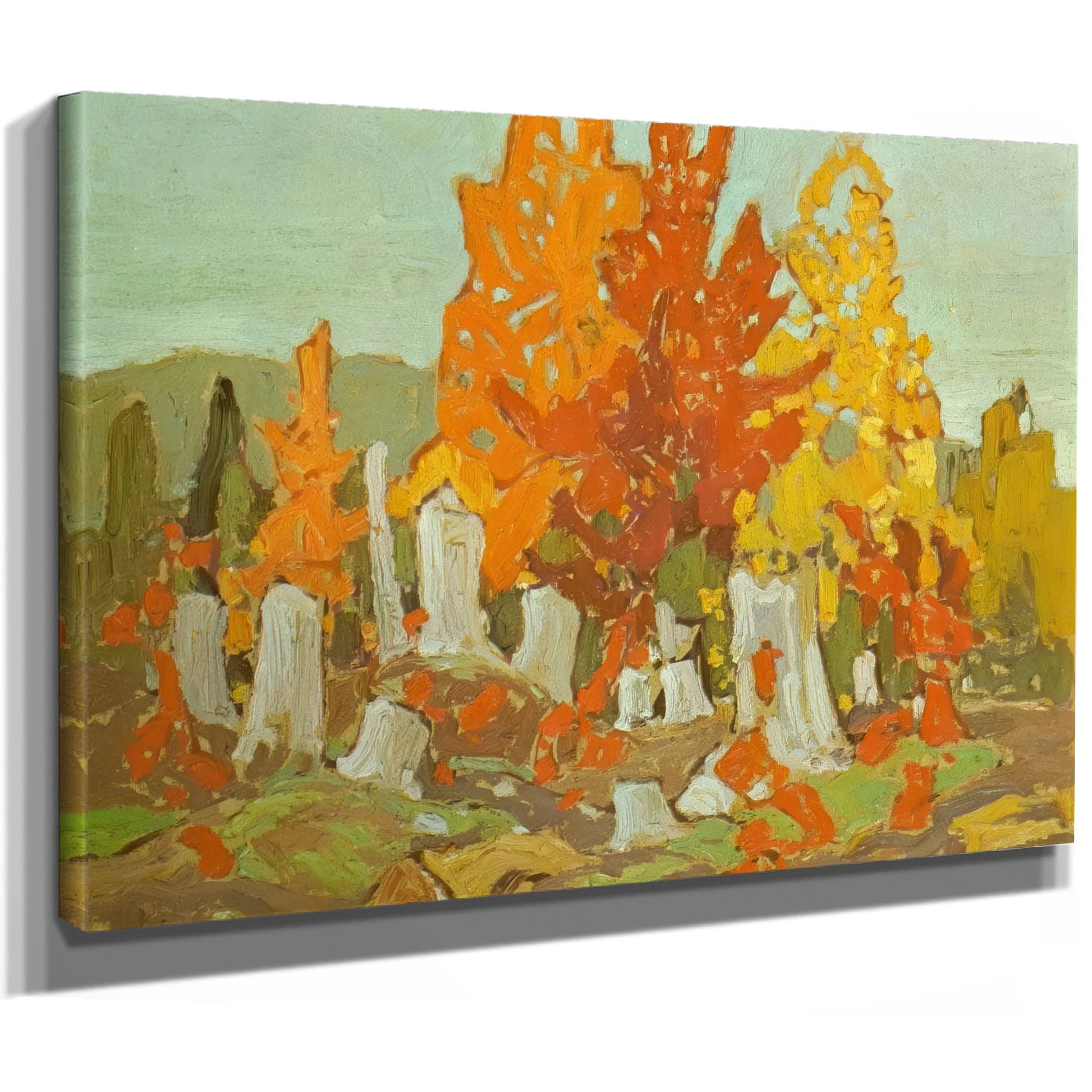 Scarlet Hilltop By Frank Carmichael Fine Art Print