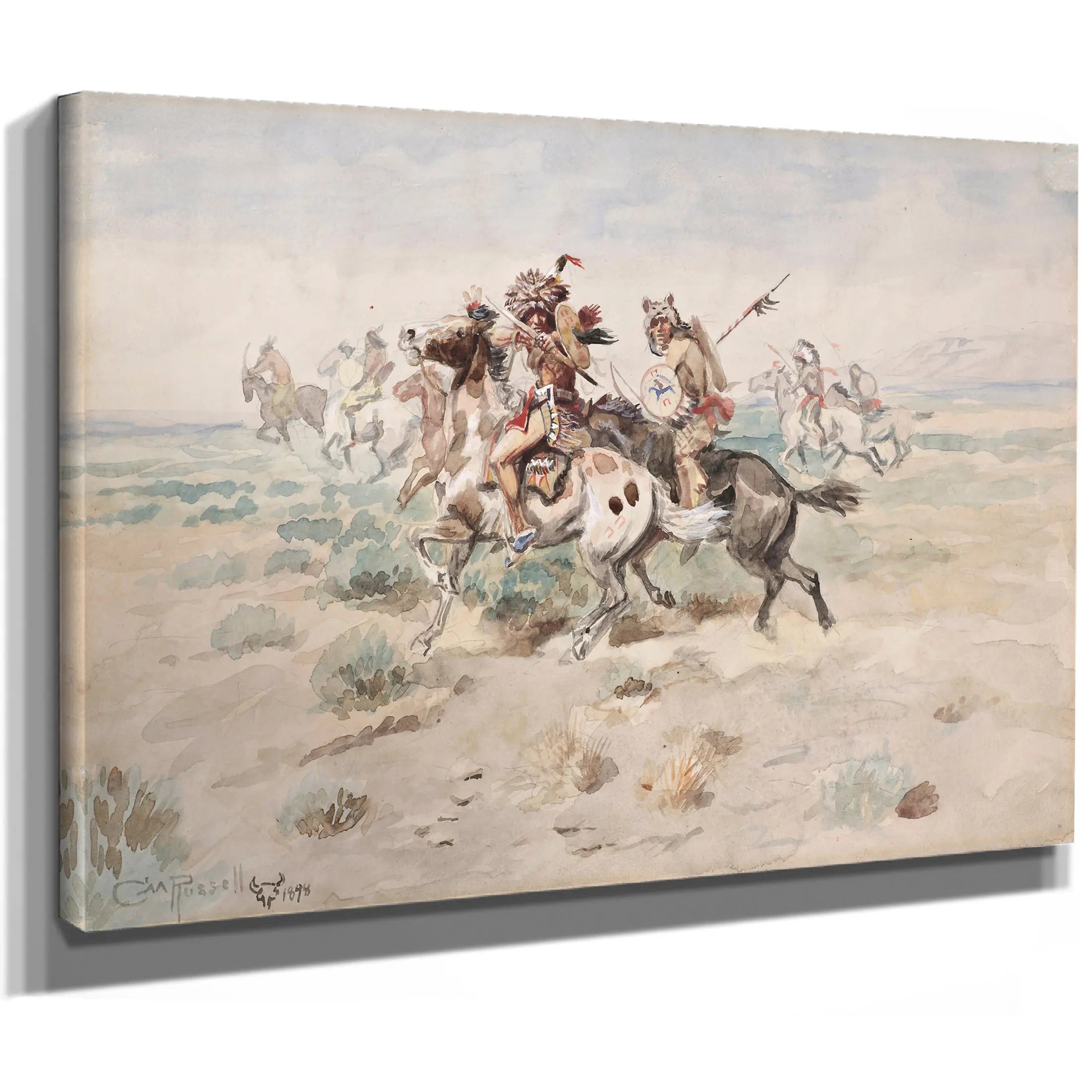 Indian Fight by Charles Marion Russell
