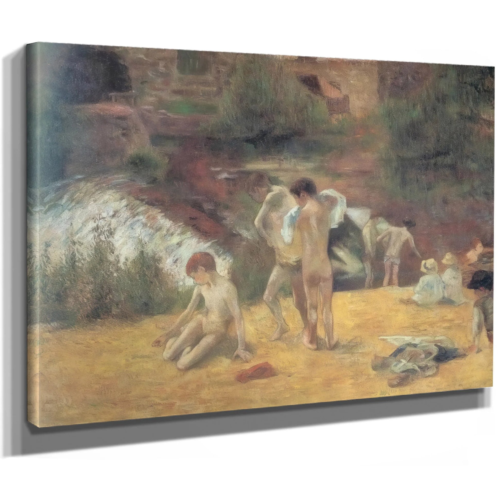 Young Bretons A Bath By Paul Gauguin Fine Art Print