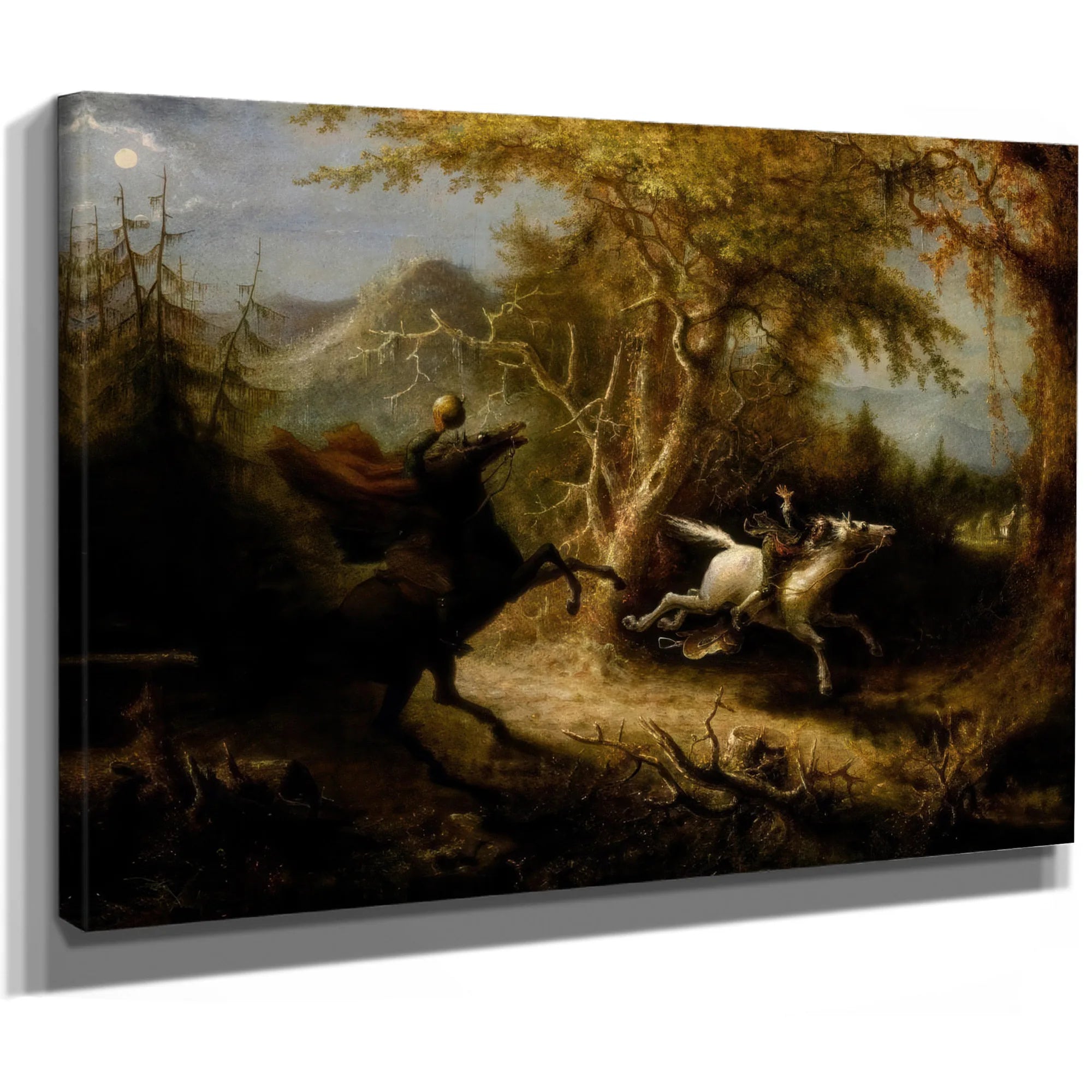 The Headless Horseman Pursuing Ichabod Crane By John Quidor Fine Art Print