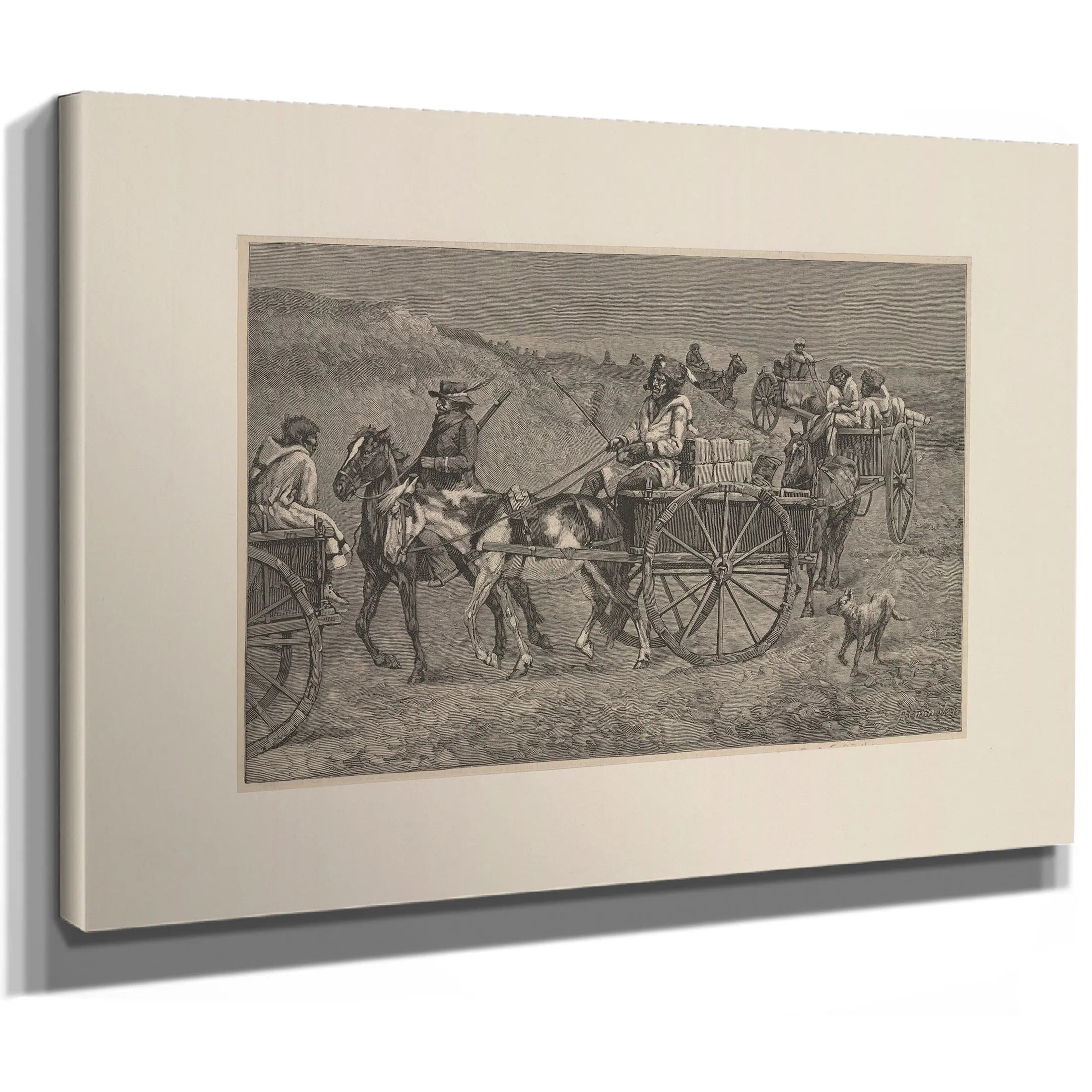 A Fur Train From The Far North by Frederic Remington