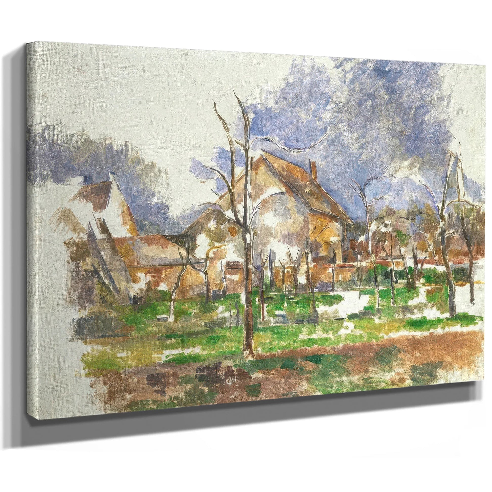 Winter Landscape Giverny By Paul Cezanne Fine Art Print