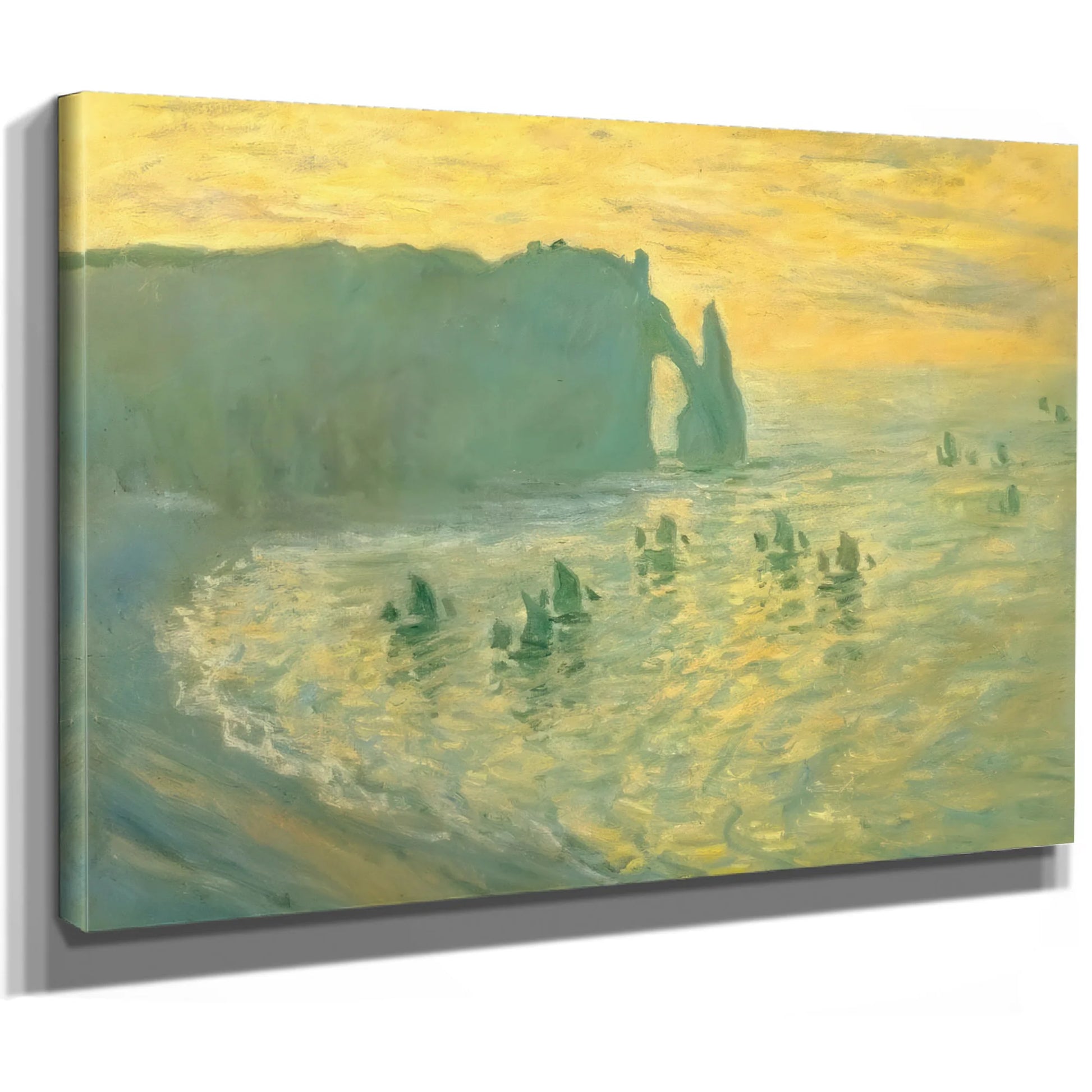 Cliffs At Etretat By Claude Monet Fine Art Print