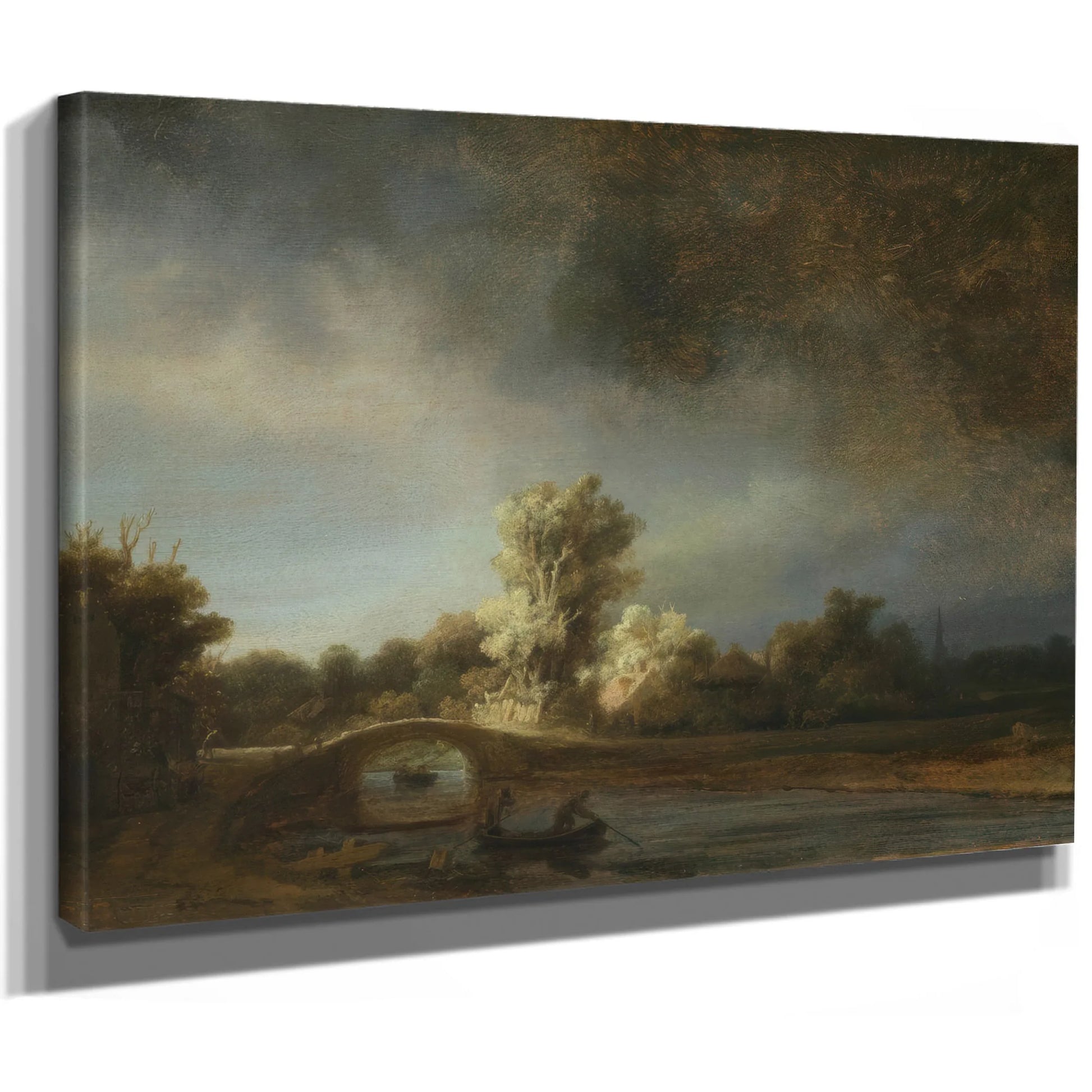 The Stone Bridge By Rembrandt Fine Art Print