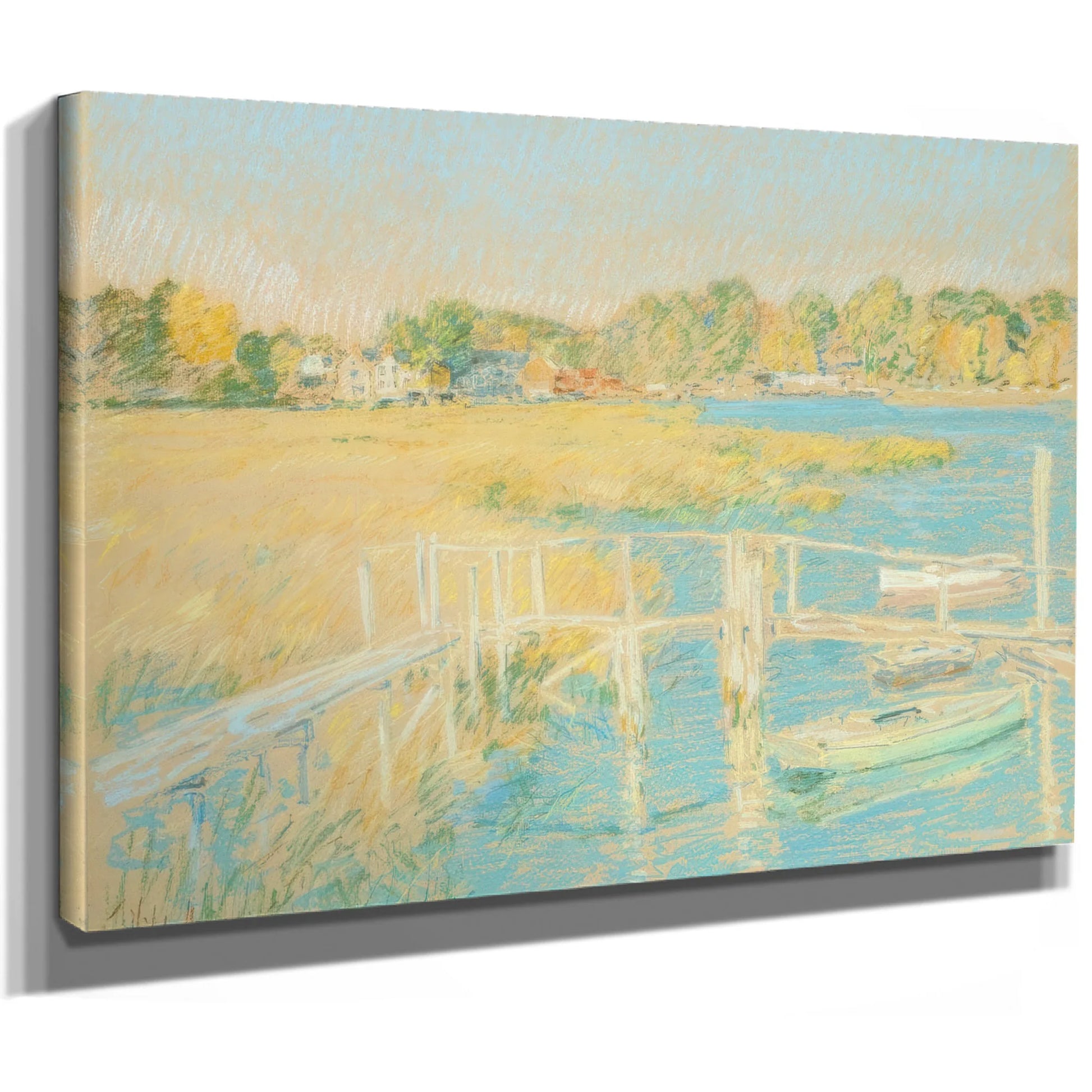 Up The River, Late Afternoon, October By Childe Hassam Fine Art Print