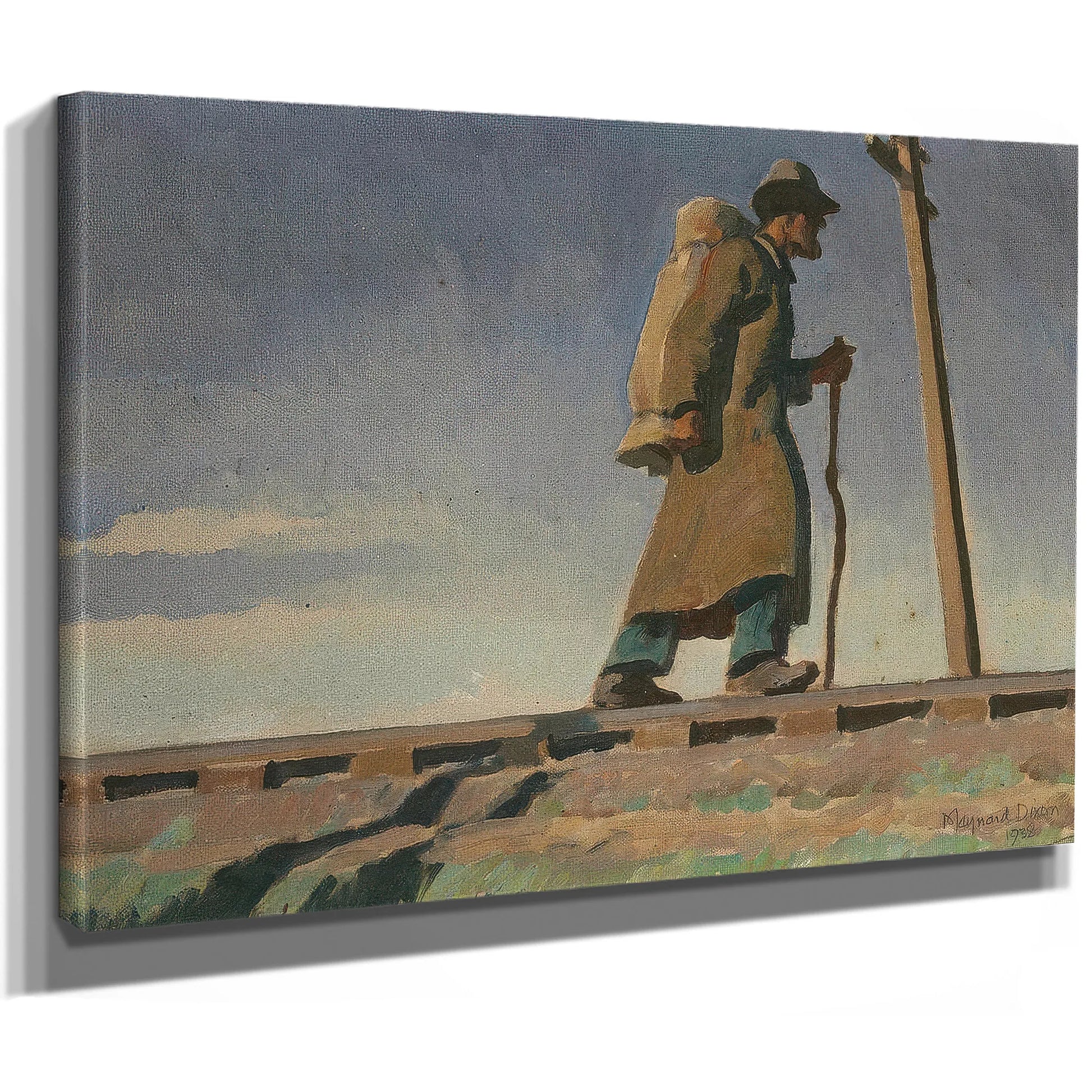 Homeless Man Study For 'Destination Unknown' 1938 By Maynard Dixon Fine Art Print