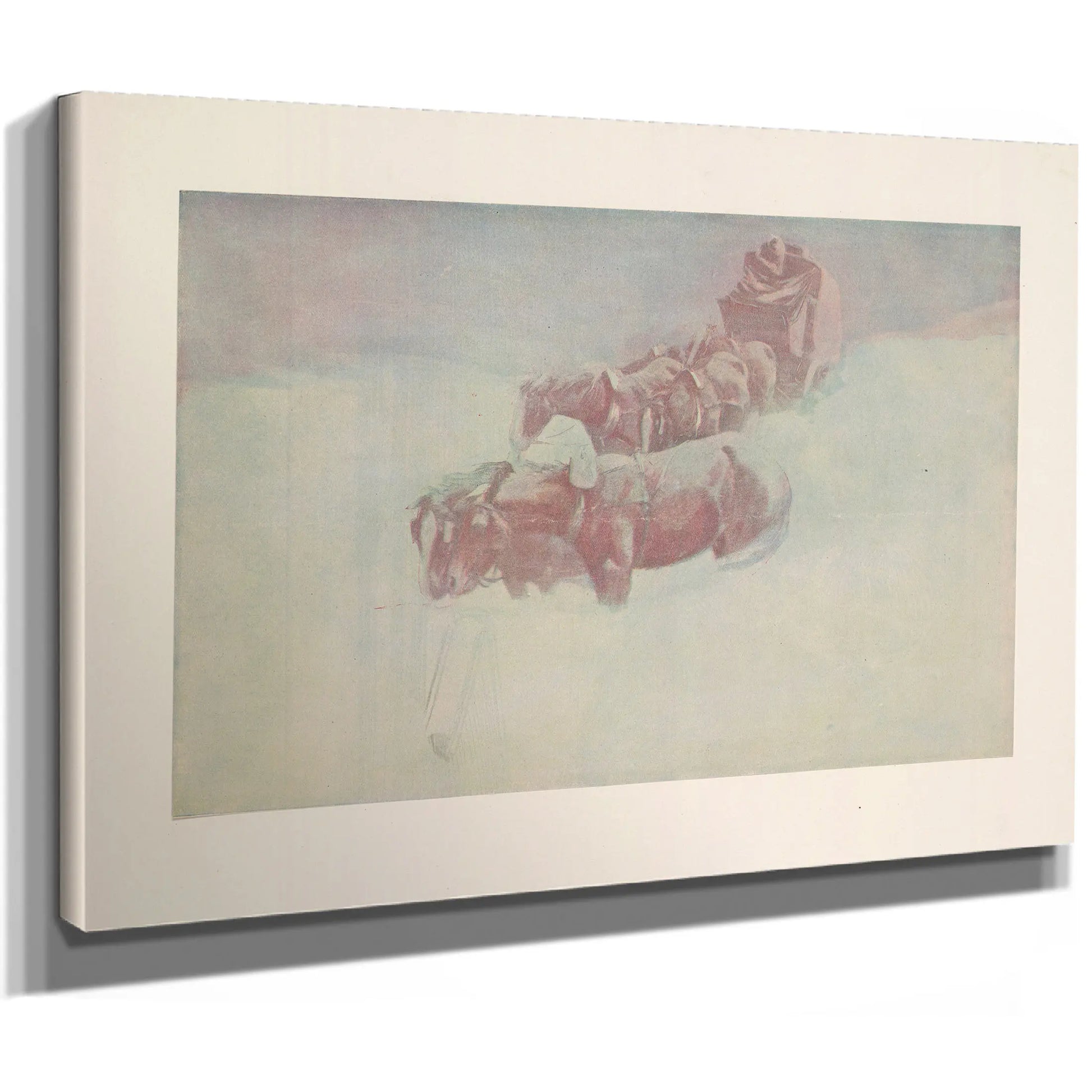 A Snow Bound Christmas On The Overland Coach by Frederic Remington