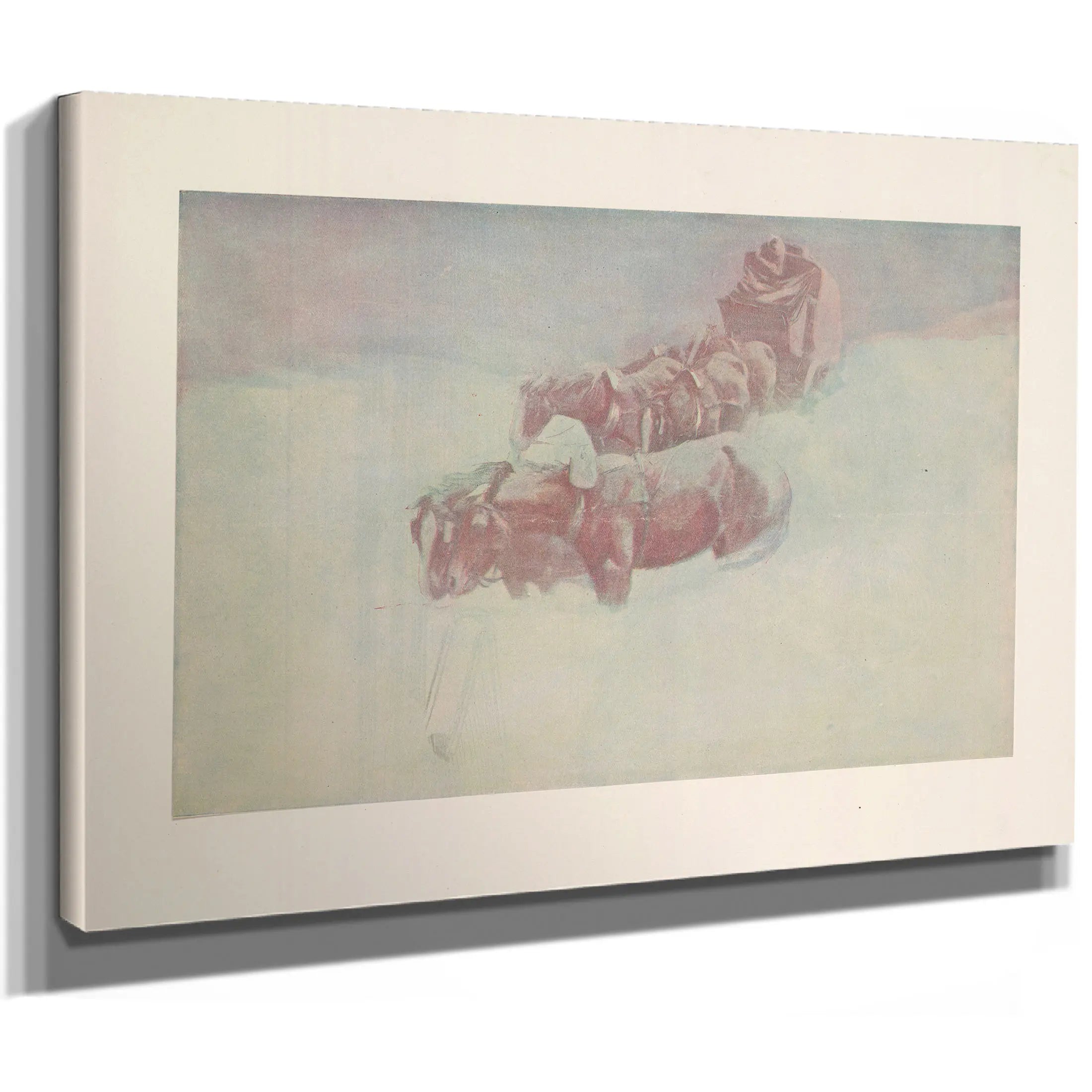 A Snow Bound Christmas On The Overland Coach by Frederic Remington