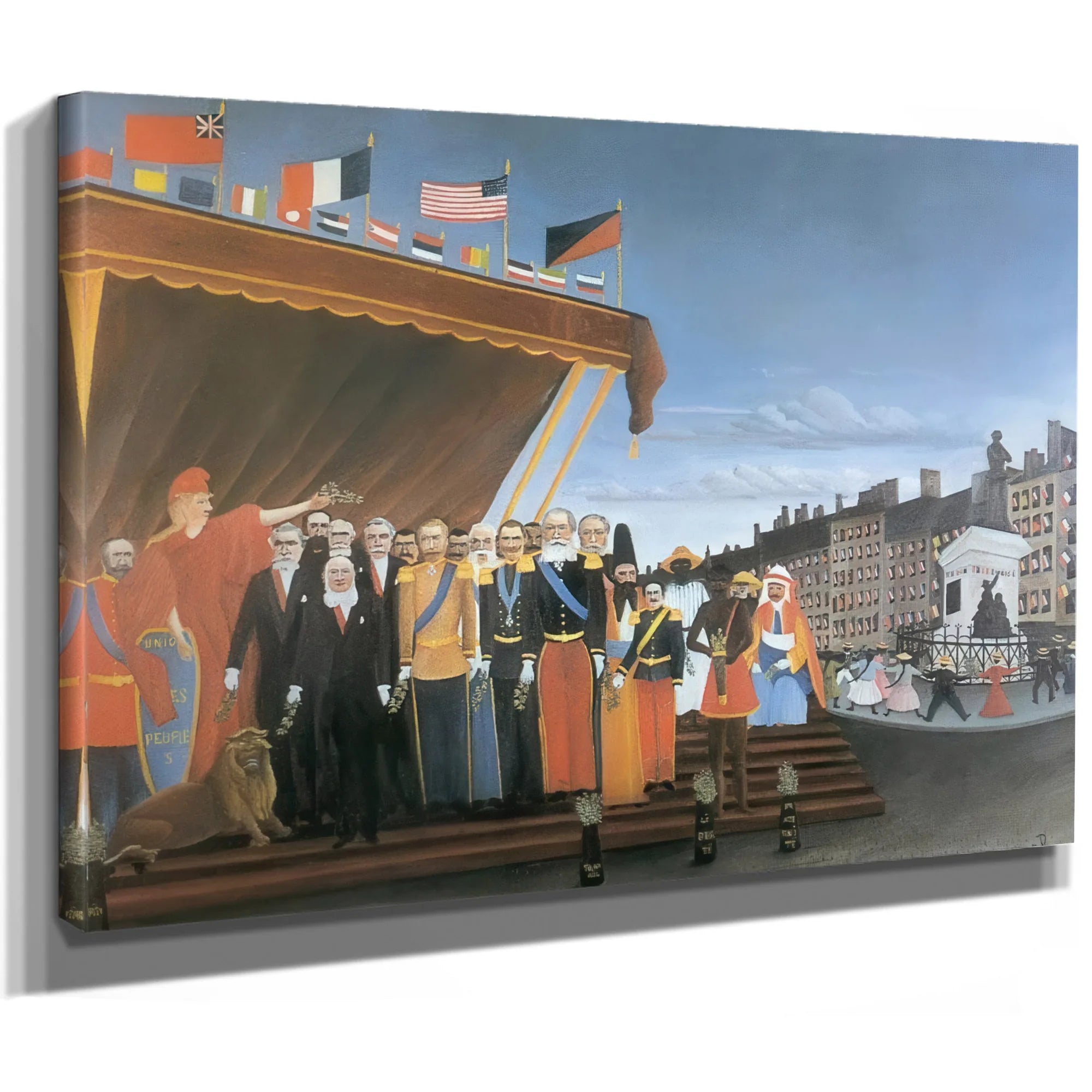 The Representatives Of Foreign Powers Coing To Salute The Republic A Token Of Peace 1907 By Henri Rousseau Fine Art Print