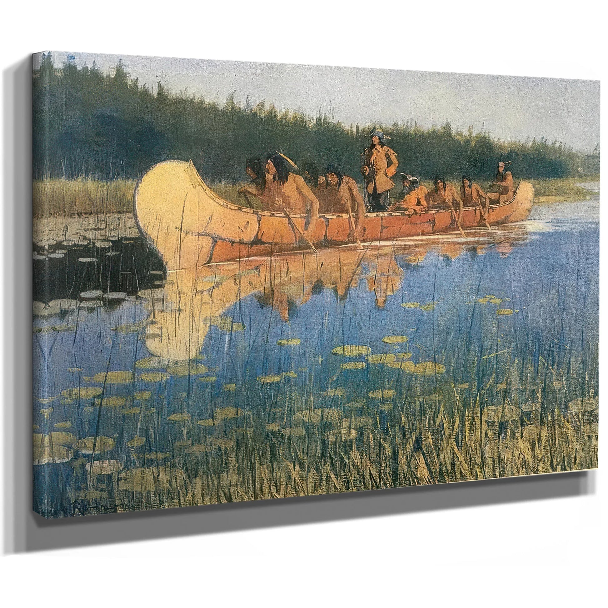 Radisson And Groseilliers Aka Exploring The Lakes By Frederic Remington Fine Art Print