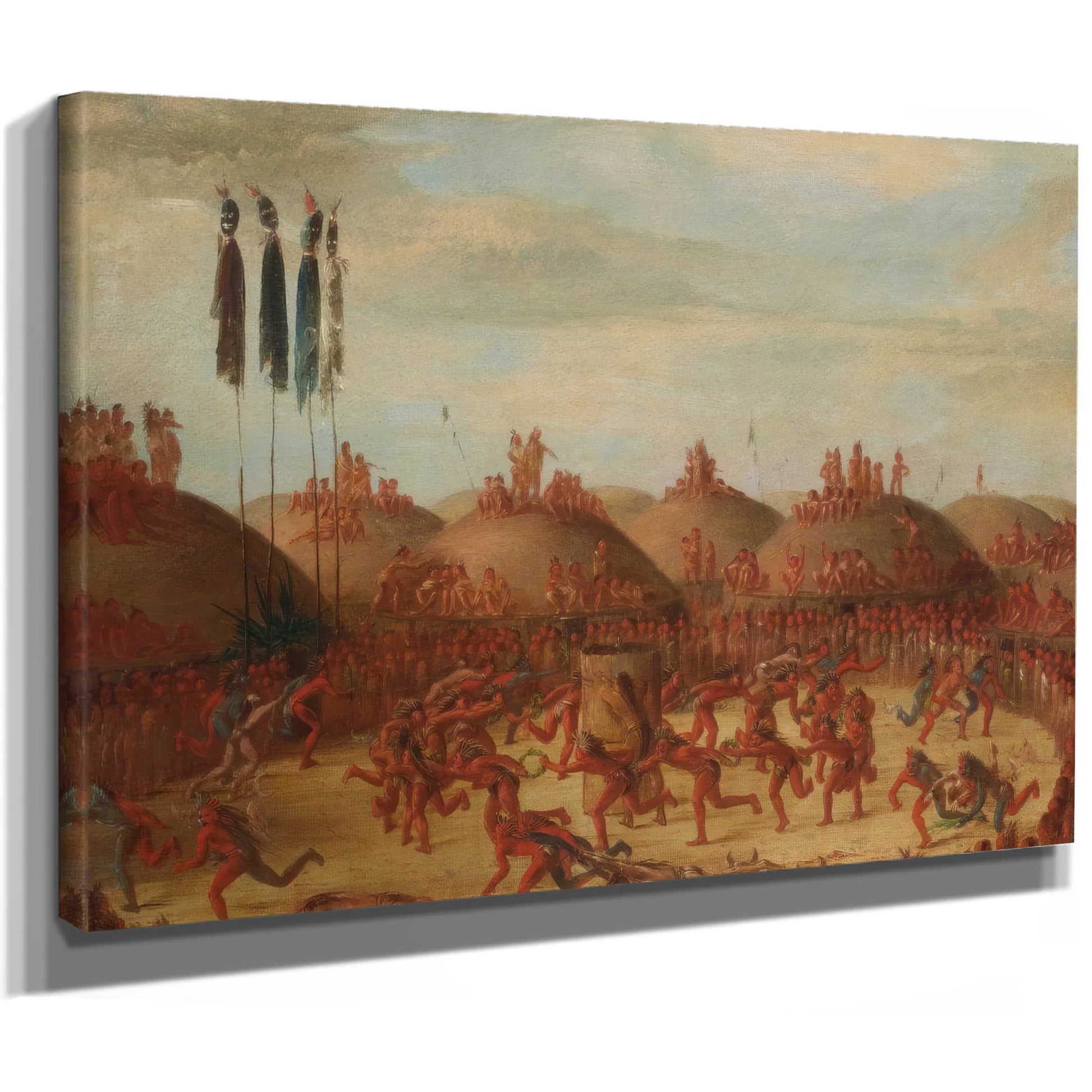 The Last Race, Mandan O Kee Pa Ceremony By George Catlin Fine Art Print