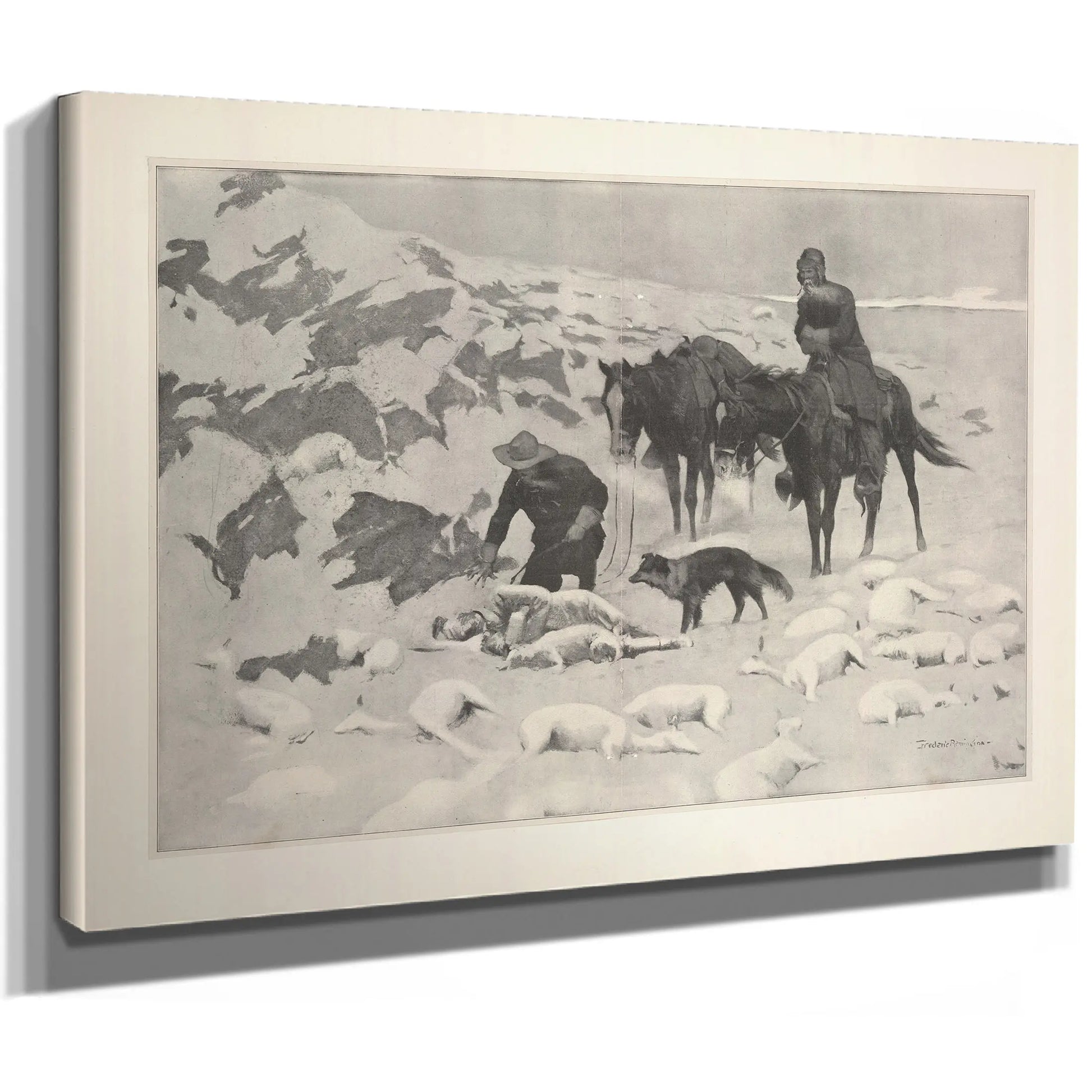 The Frozen Sheep Herder by Frederic Remington