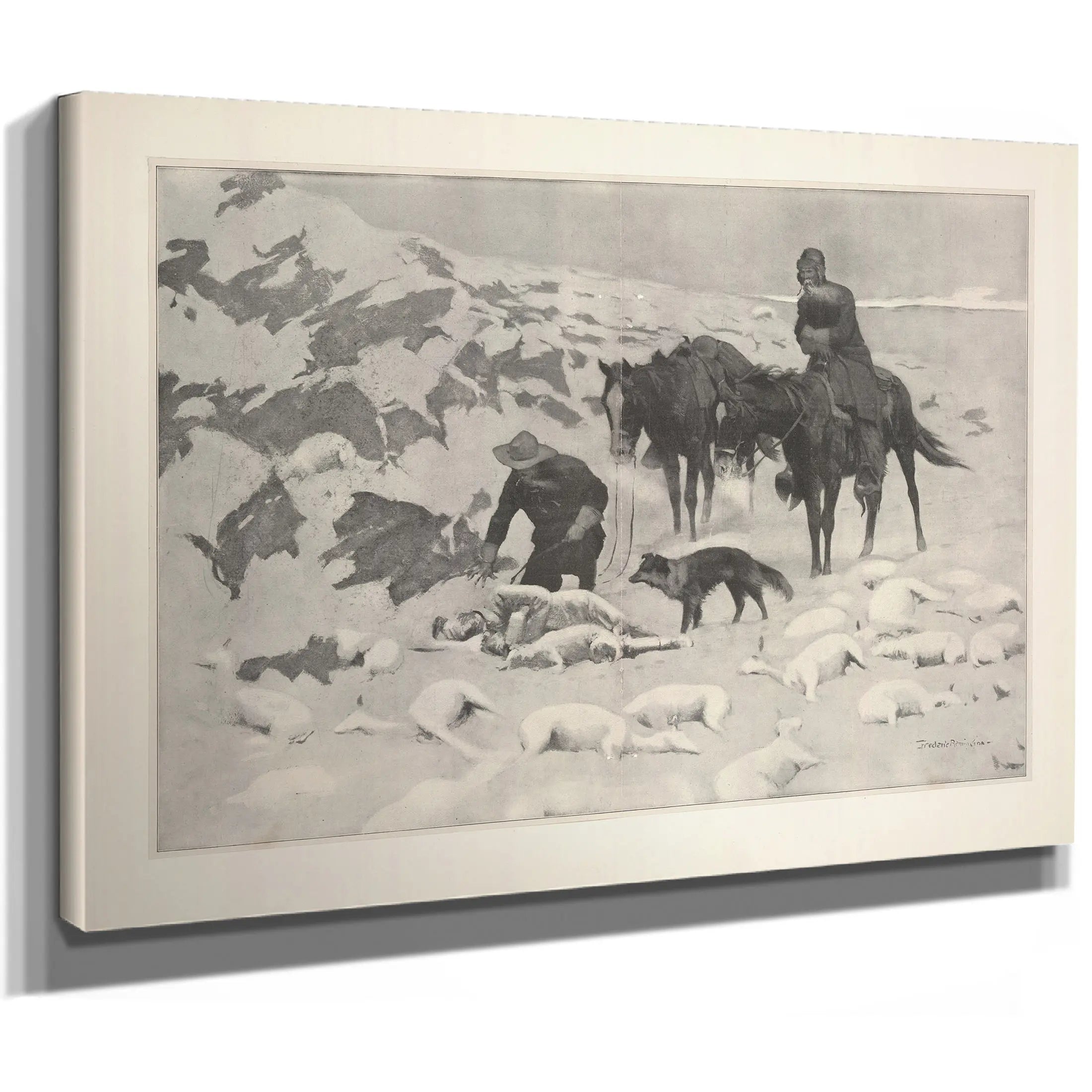 The Frozen Sheep Herder by Frederic Remington