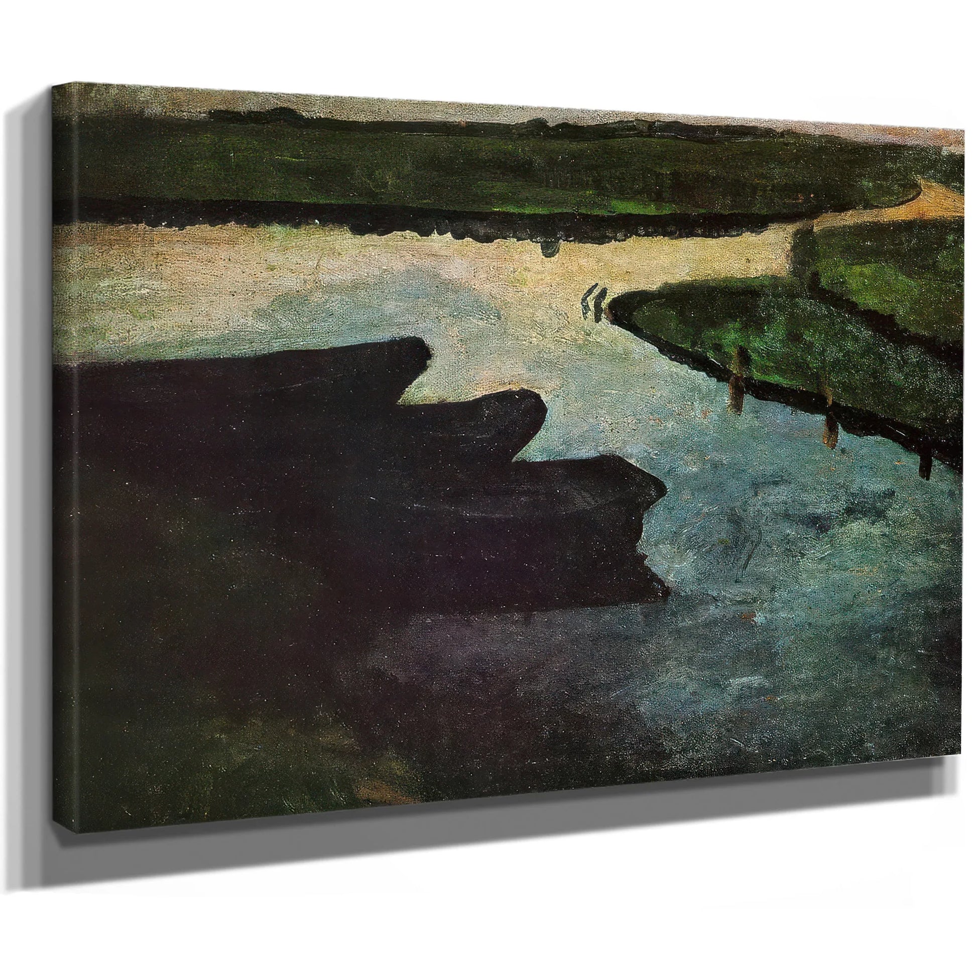 Canal With Peat Barges By Paula Modersohn Becker Fine Art Print