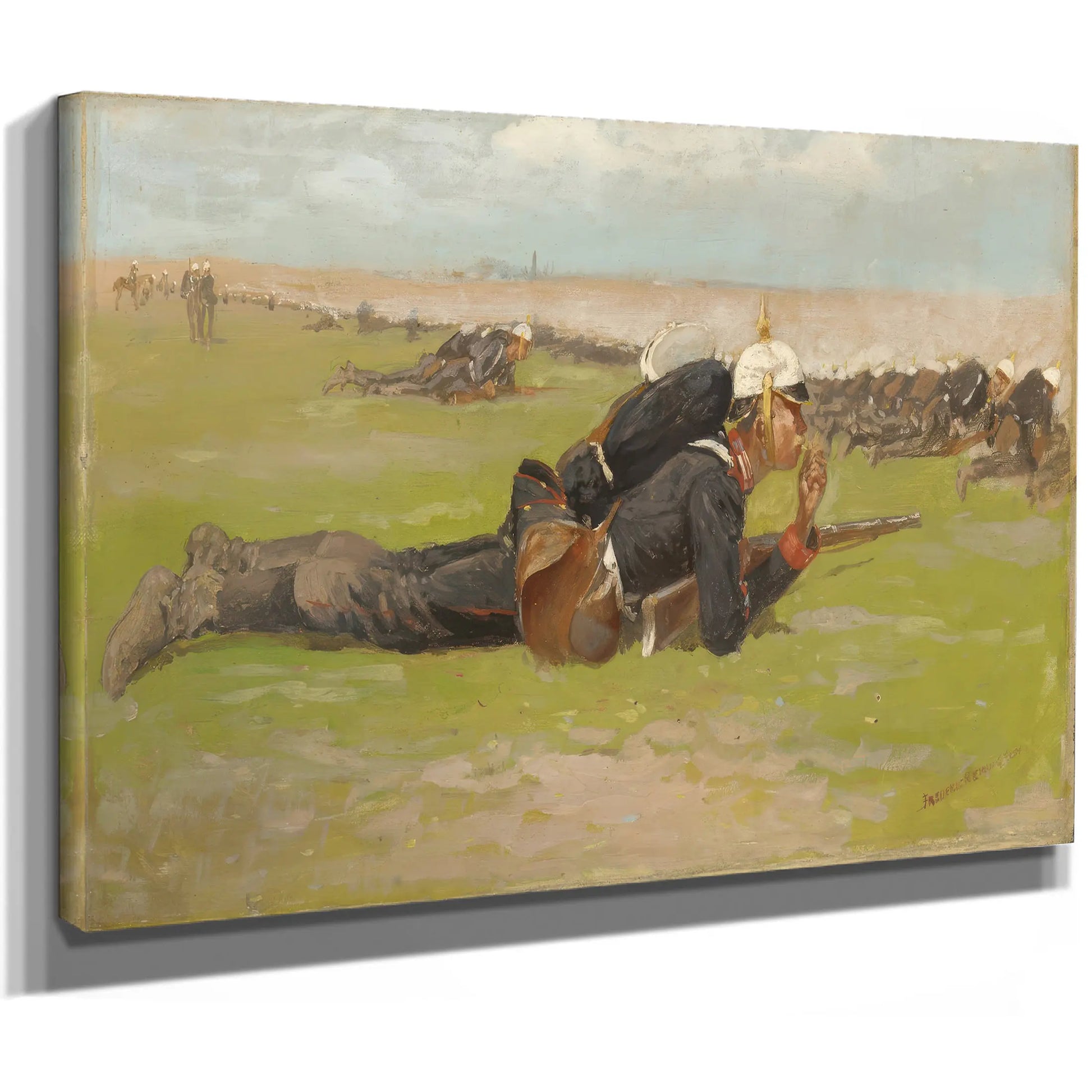 Field Drill For The Prussian Infantry by Frederic Remington