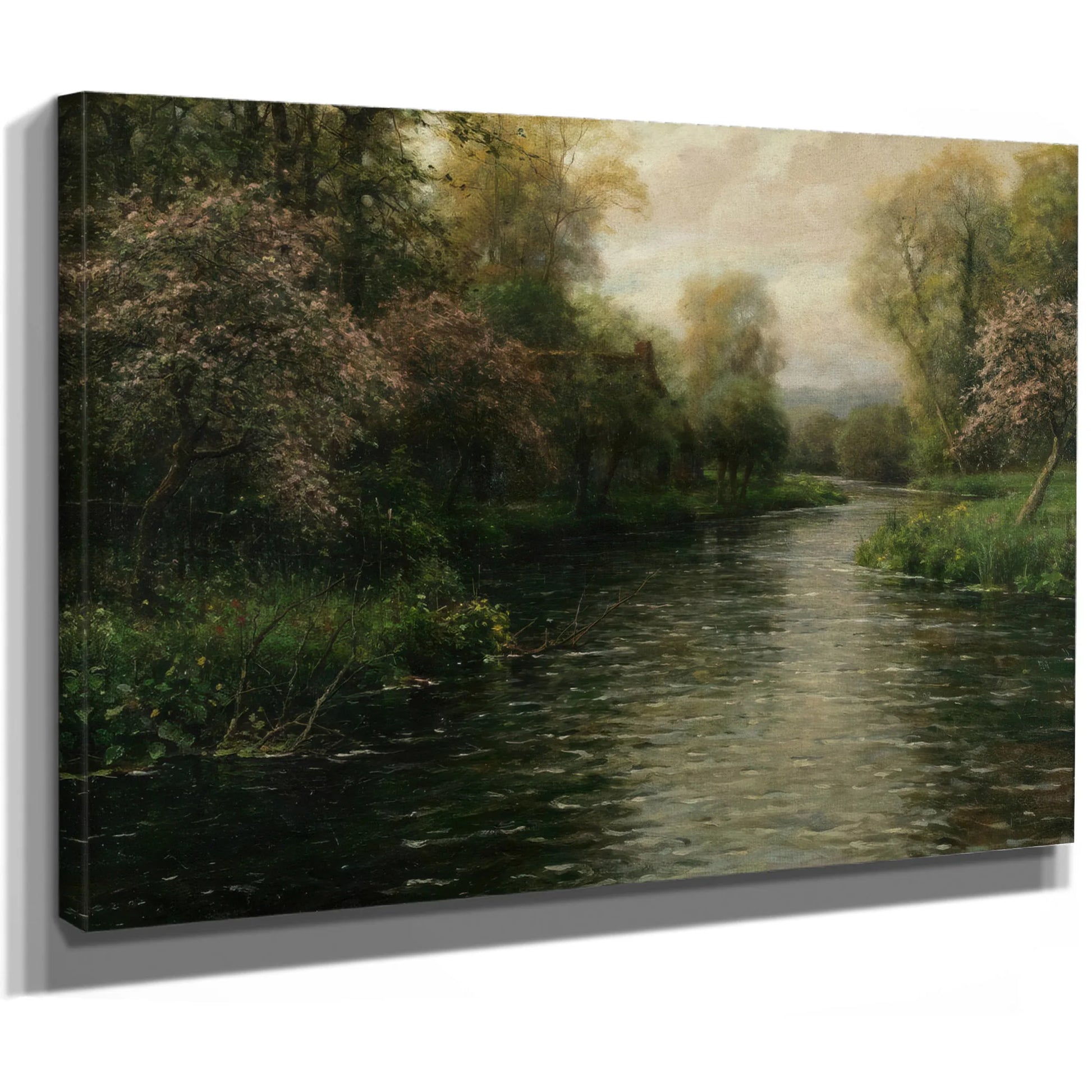 French River Landscape By Louis Aston Knight Fine Art Print