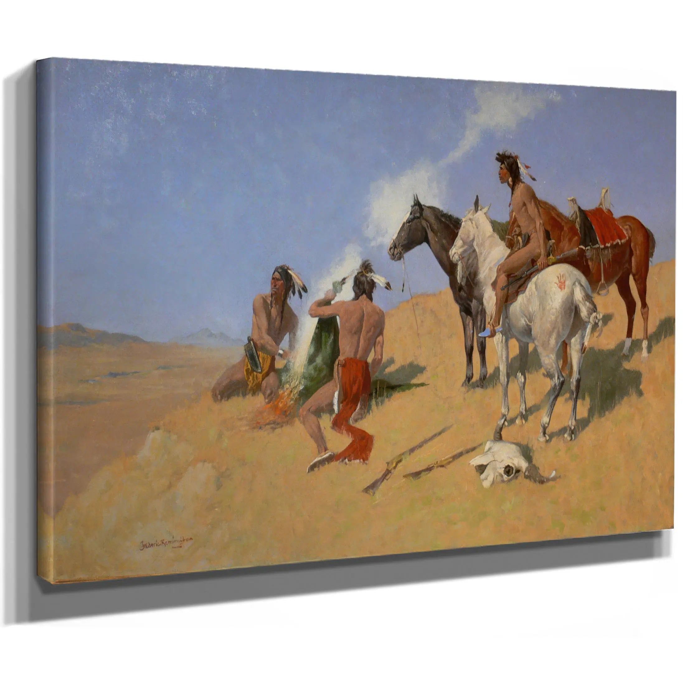 Remington The Smoke Signal by Frederic Remington