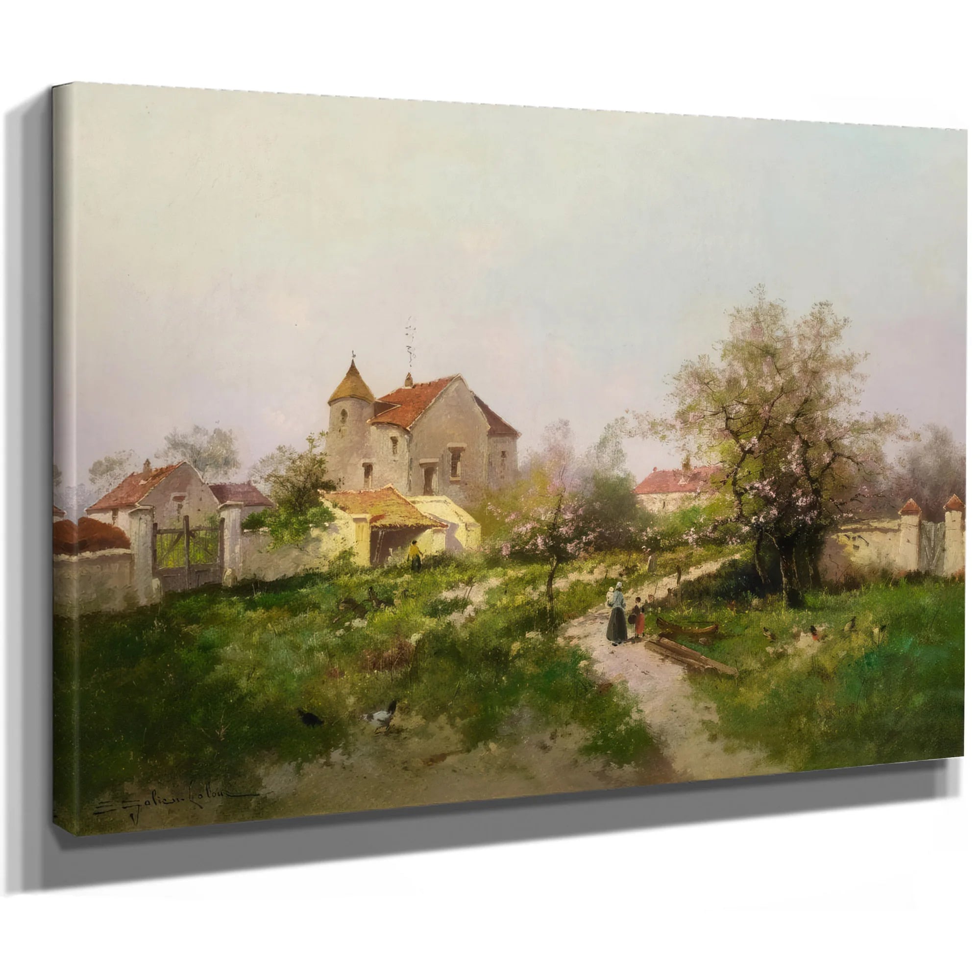 Rural Scene In The Barbizon Suburbs By Eugene Galien Laloue Fine Art Print