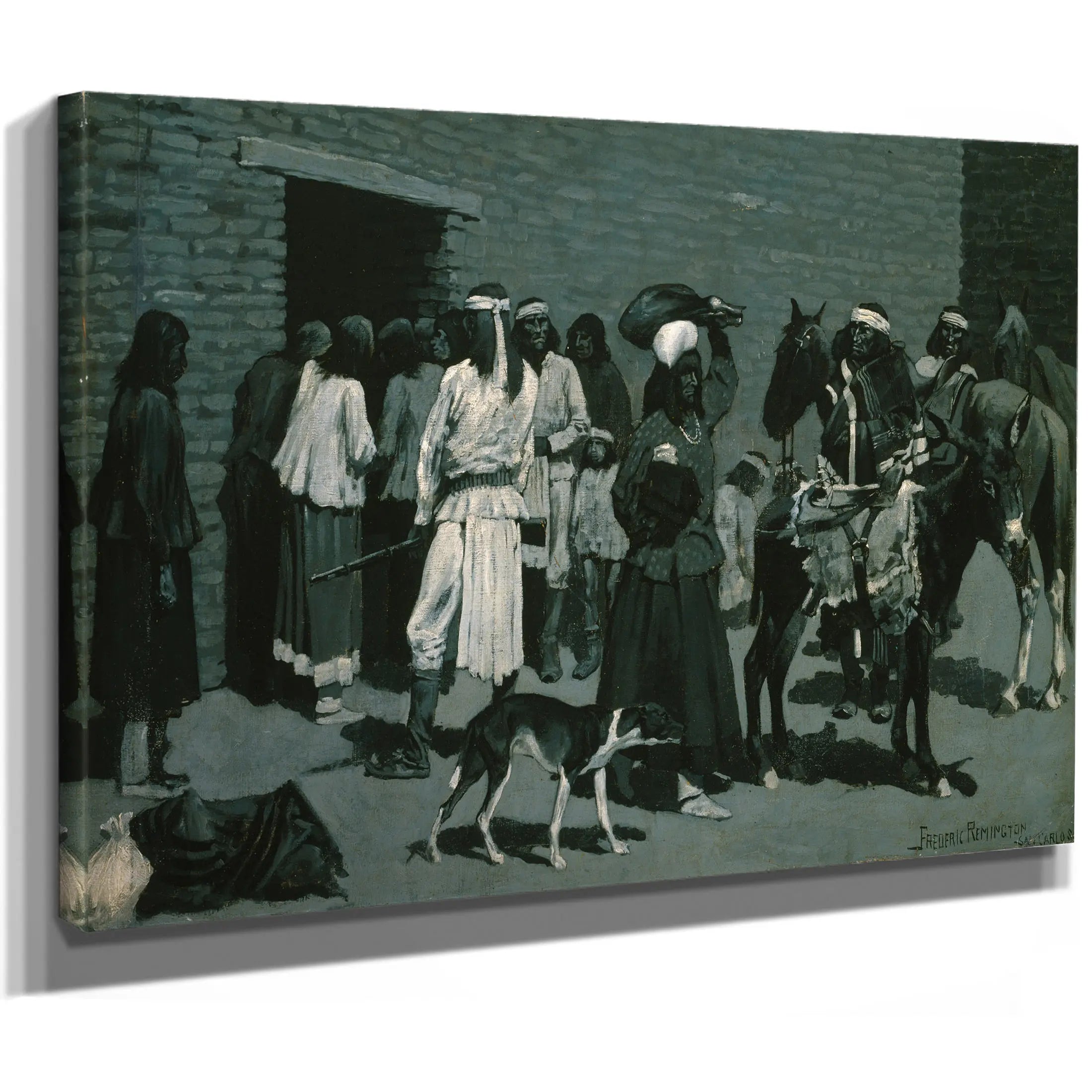 Pueblo Indian Village by Frederic Remington