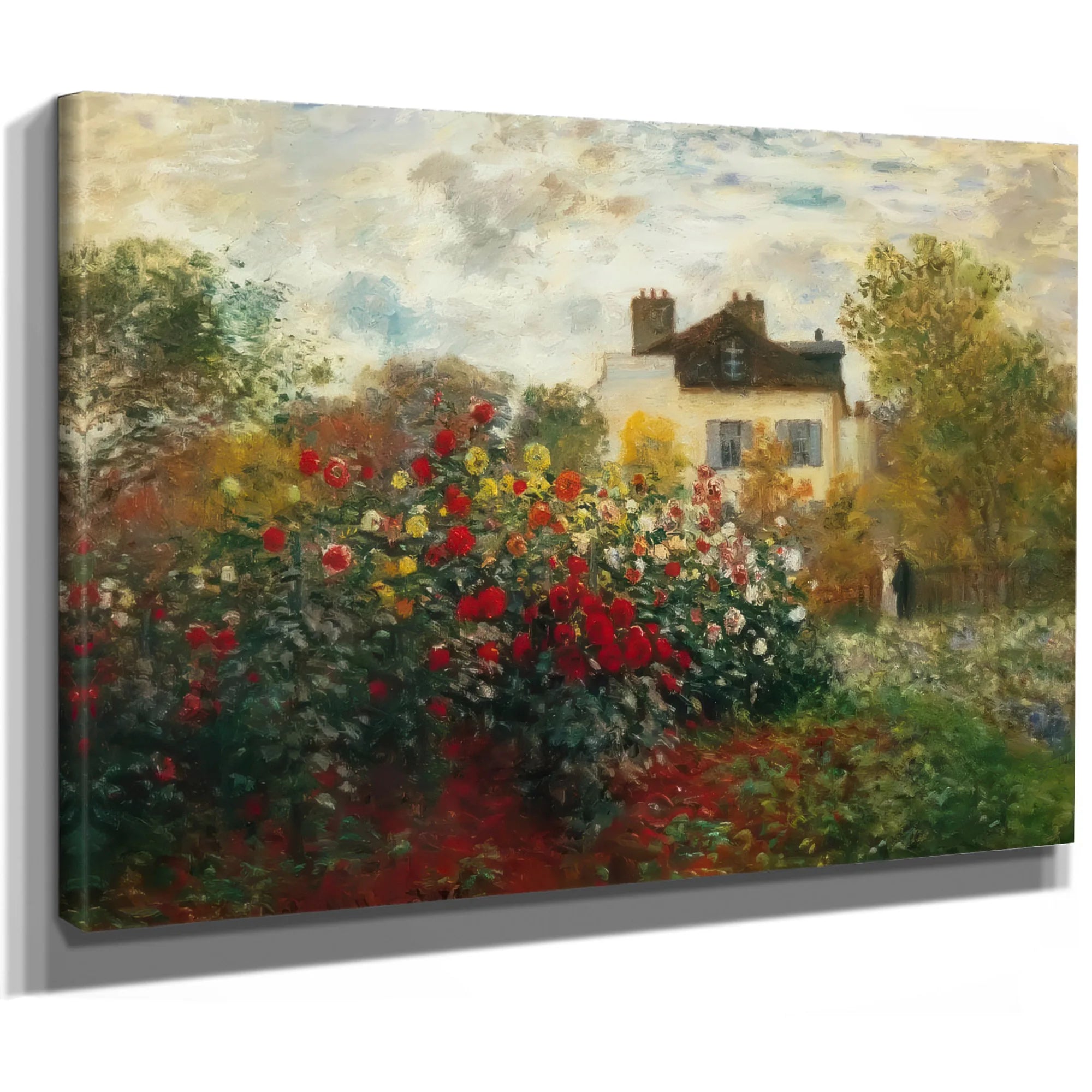 Monet's Garden At Argenteuil By Claude Monet Fine Art Print